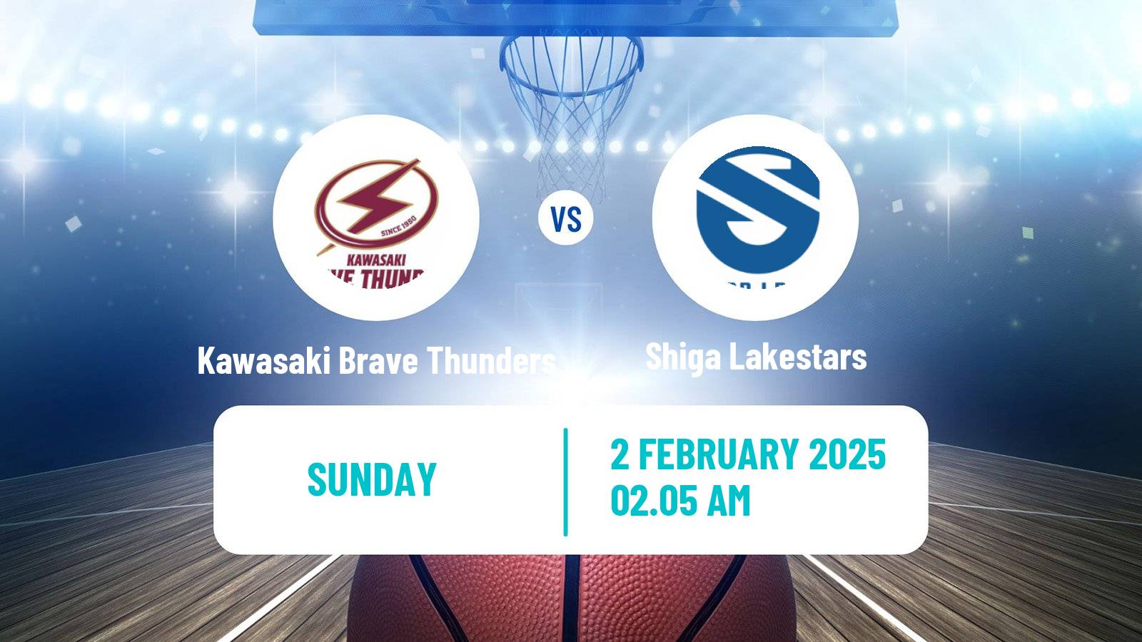 Basketball BJ League Kawasaki Brave Thunders - Shiga Lakestars