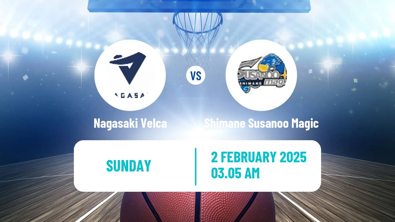 Basketball BJ League Nagasaki Velca - Shimane Susanoo Magic