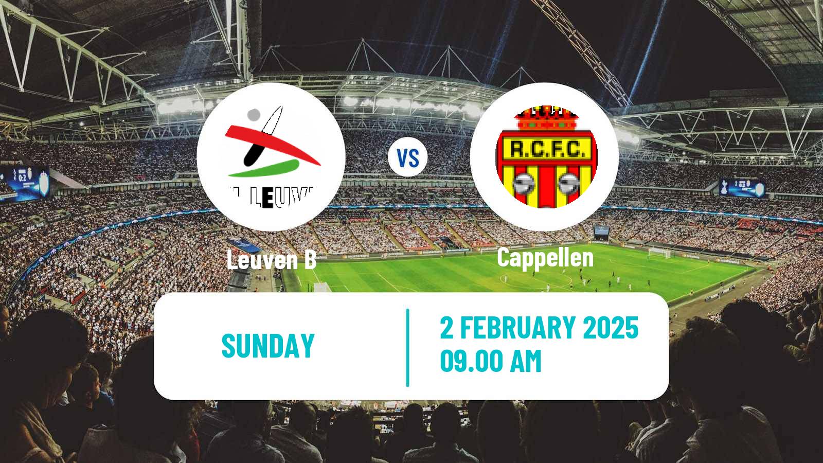 Soccer Belgian National Division 1 VV Leuven B - Cappellen