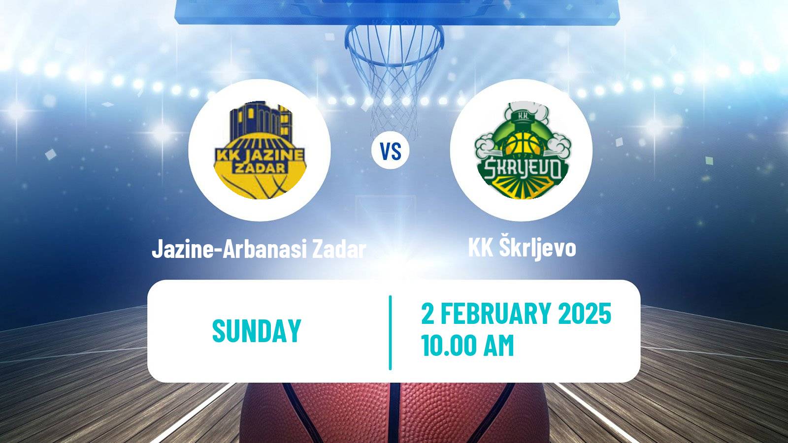 Basketball Croatian Prva Liga Basketball Jazine-Arbanasi Zadar - Škrljevo