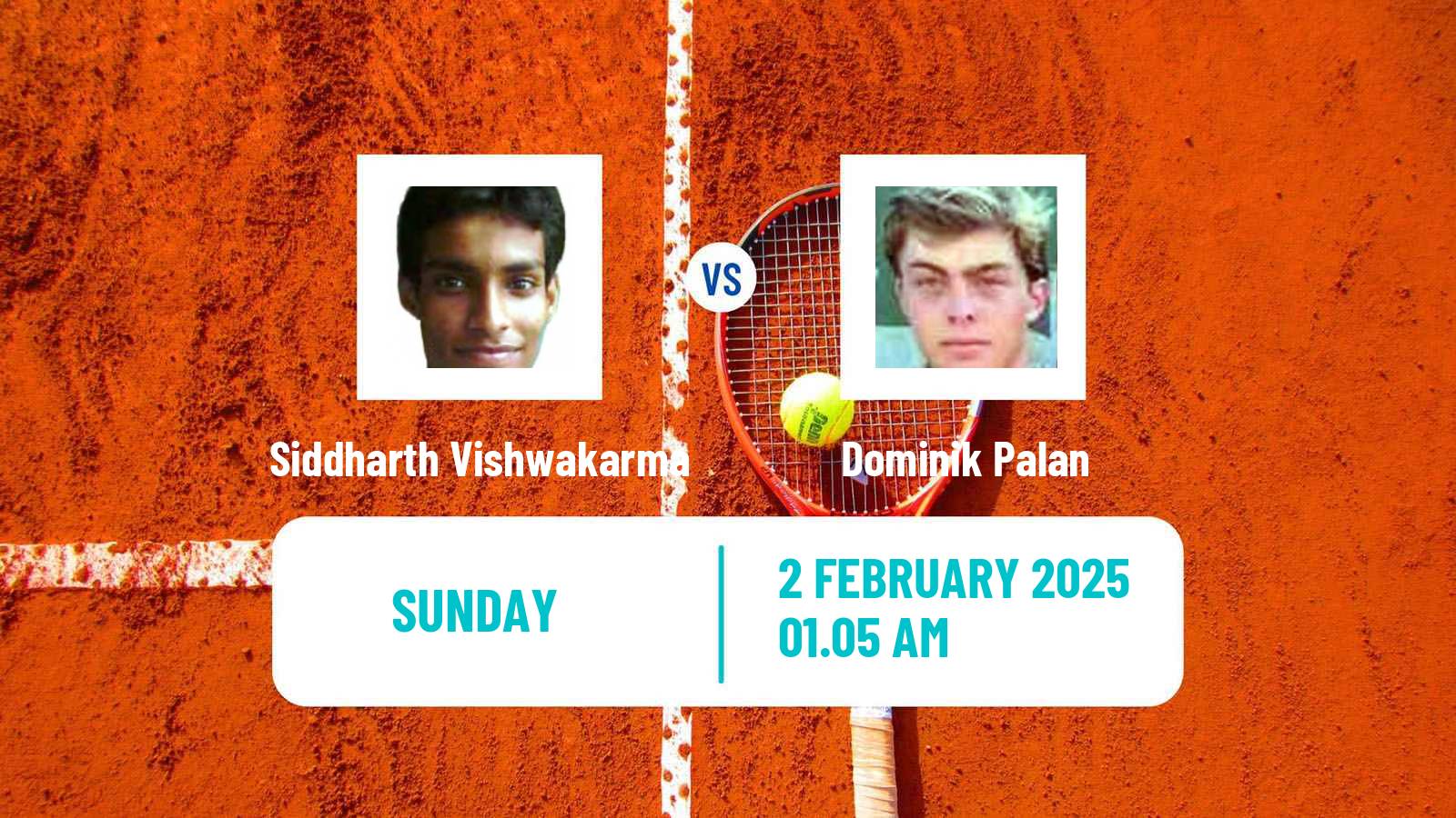 Tennis Chennai Challenger Men Siddharth Vishwakarma - Dominik Palan