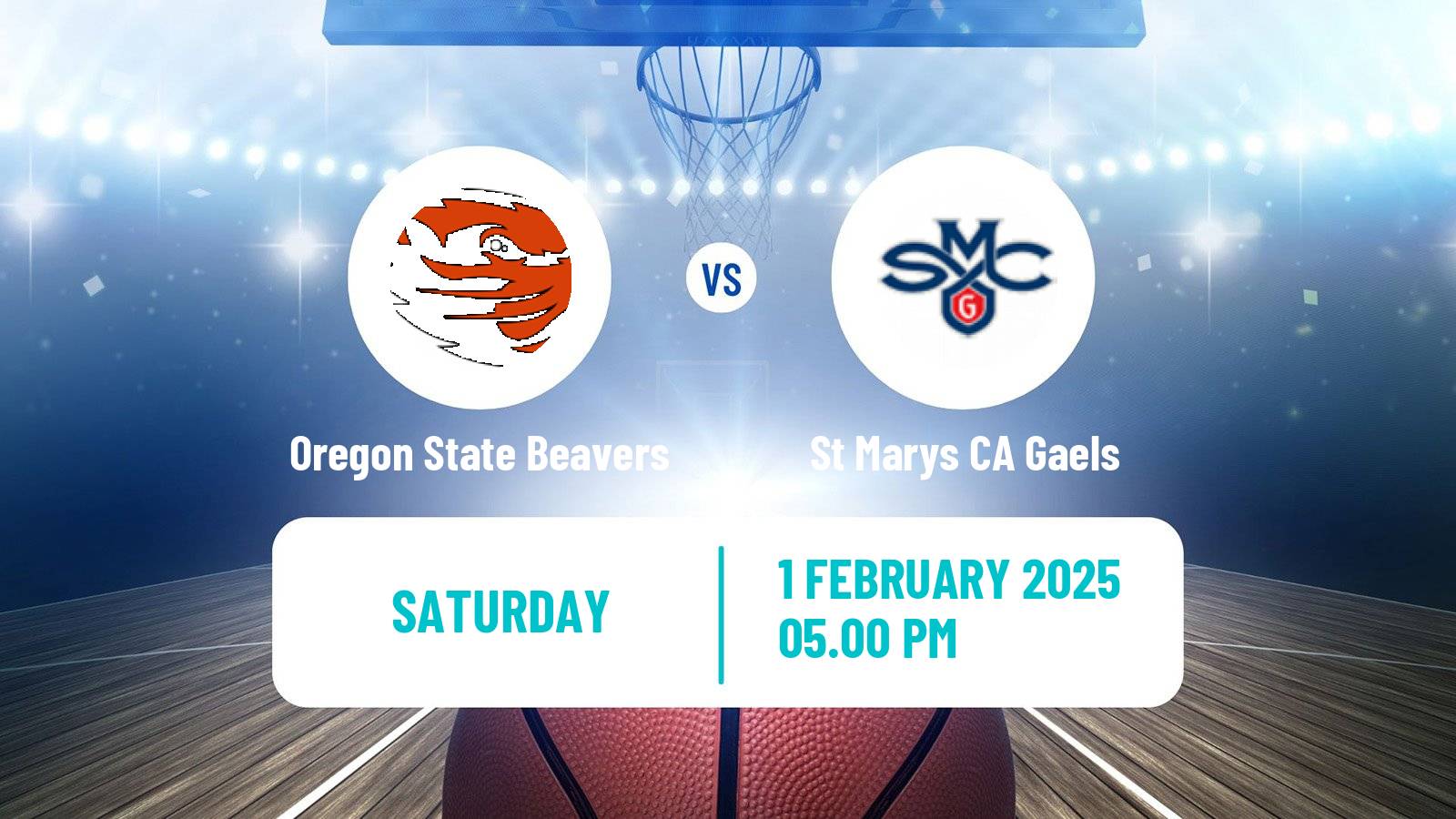 Basketball NCAA College Basketball Women Oregon State Beavers - St Marys CA Gaels