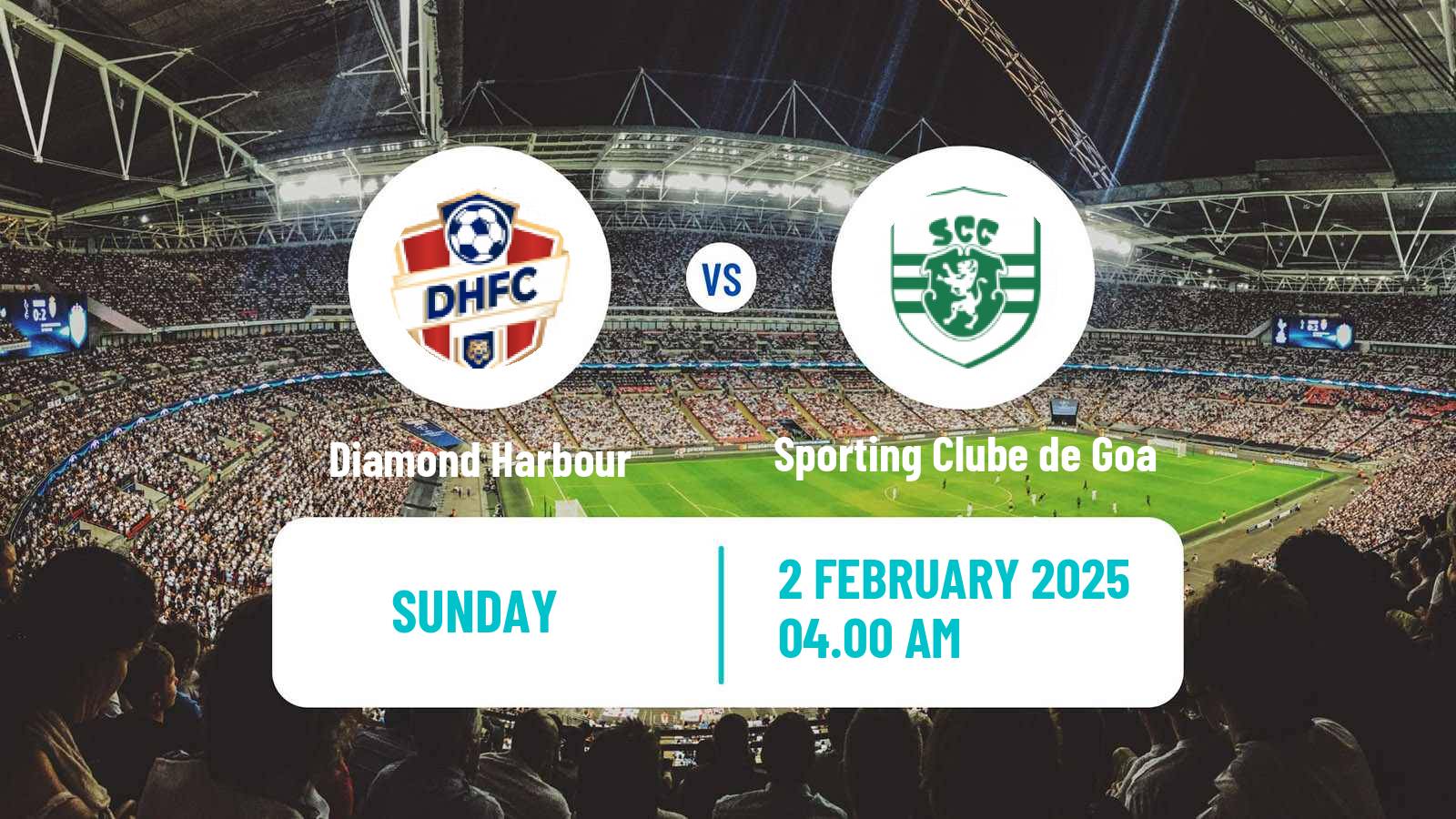 Soccer Indian I-League 2 Diamond Harbour - Sporting Clube de Goa