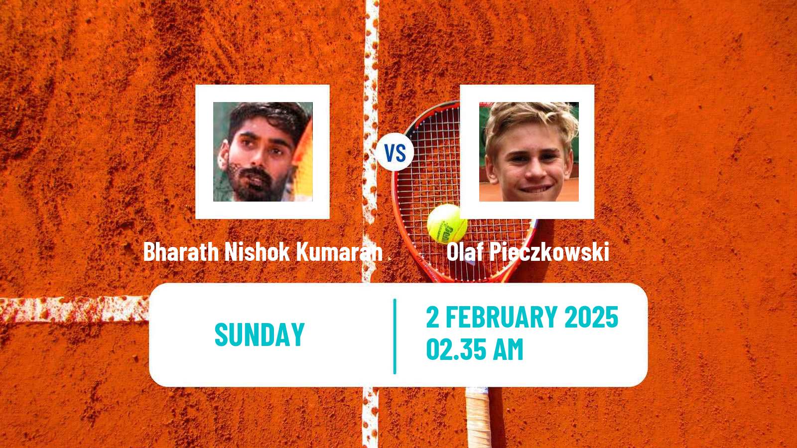 Tennis Chennai Challenger Men Bharath Nishok Kumaran - Olaf Pieczkowski