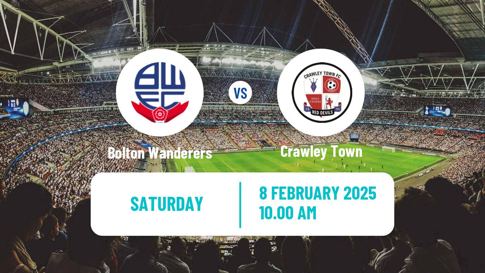 Soccer English League One Bolton Wanderers - Crawley Town