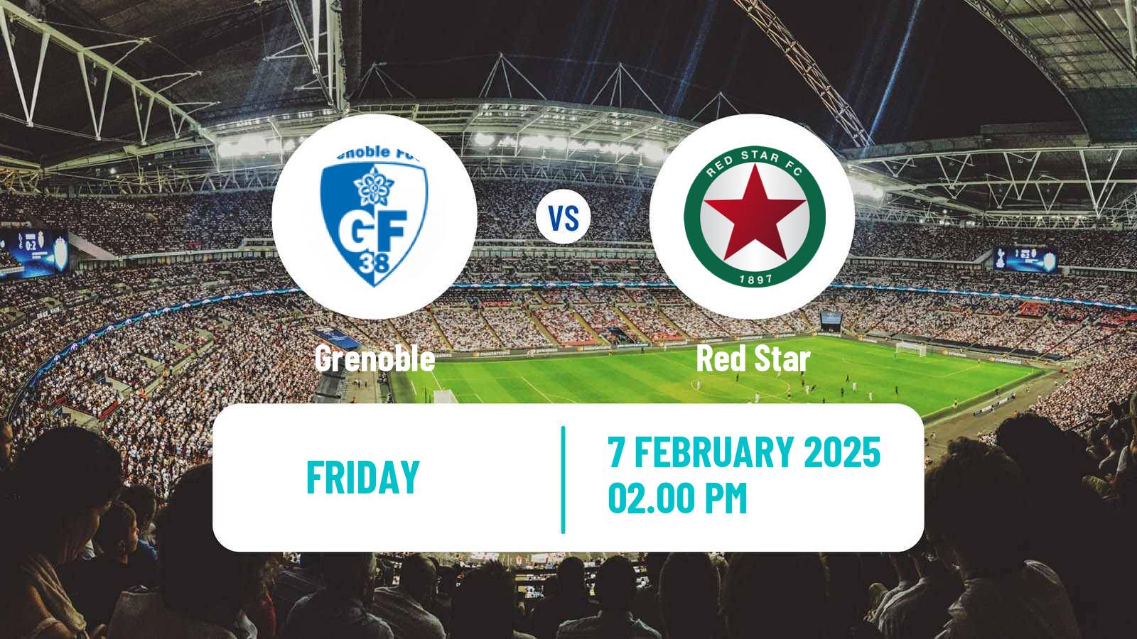 Soccer French Ligue 2 Grenoble - Red Star