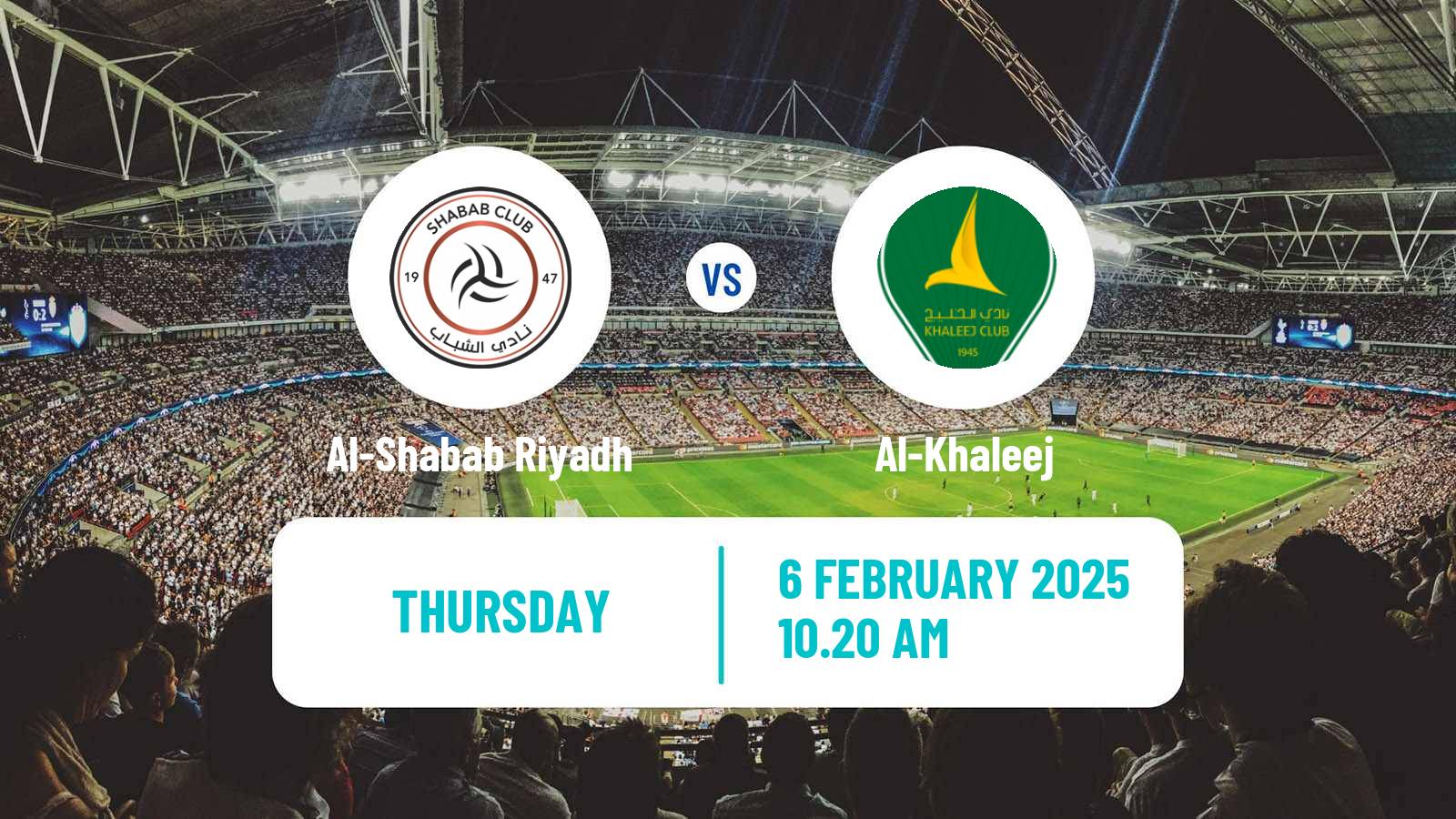 Soccer Saudi Professional League Al-Shabab Riyadh - Al-Khaleej