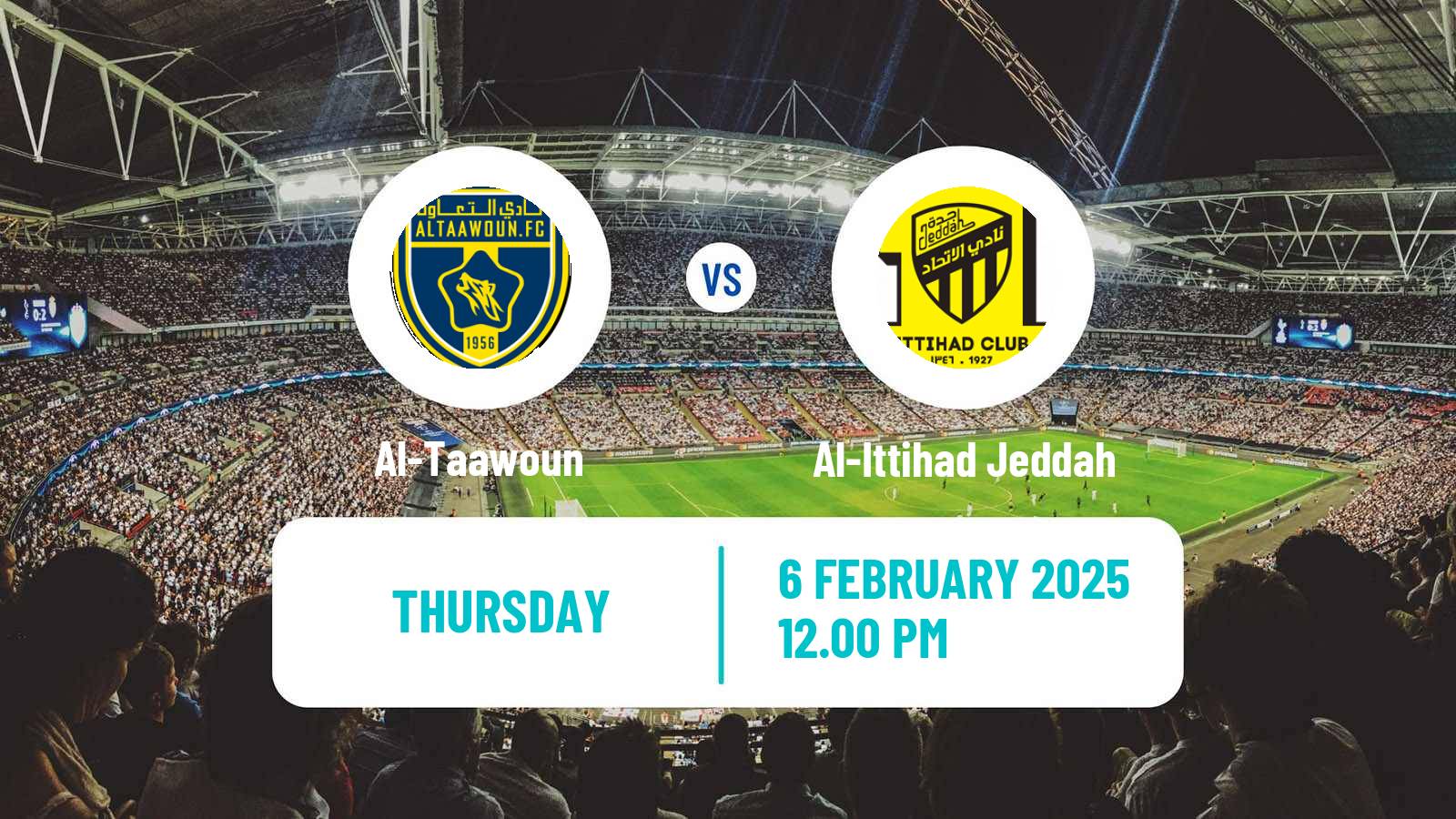 Soccer Saudi Professional League Al-Taawoun - Al-Ittihad Jeddah