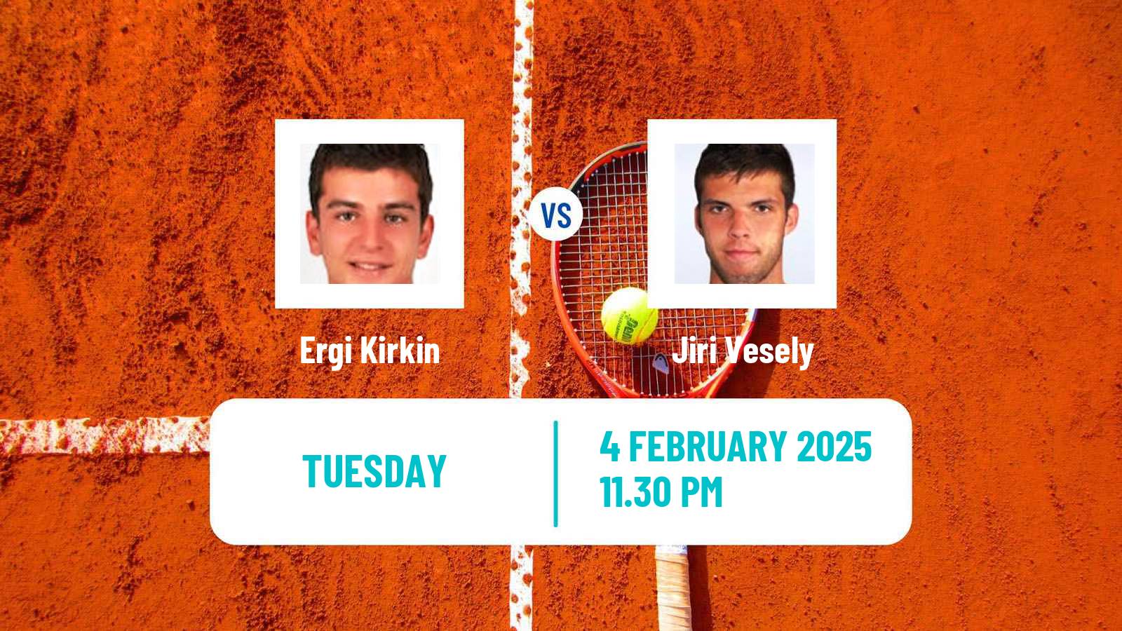 Tennis Chennai Challenger Men Ergi Kirkin - Jiri Vesely