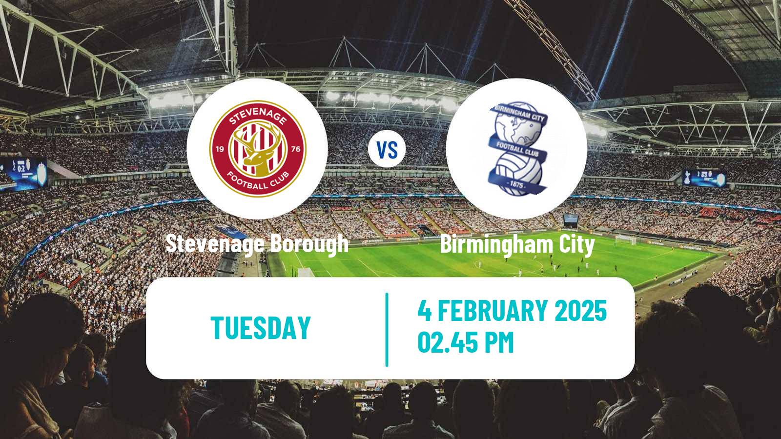 Soccer English EFL Trophy Stevenage Borough - Birmingham City