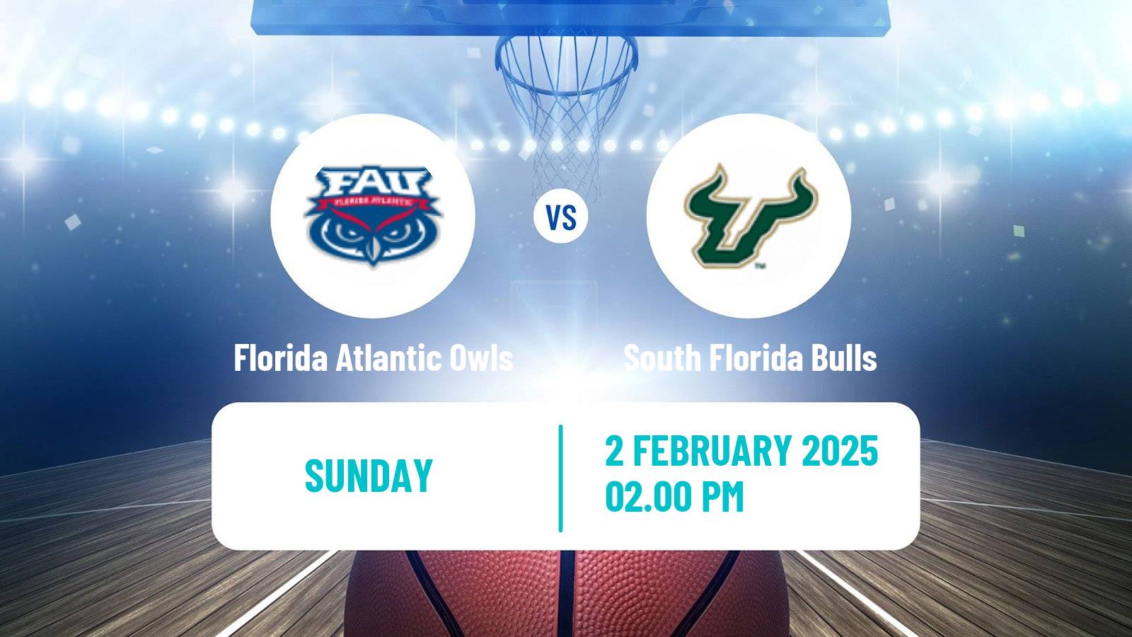 Basketball NCAA College Basketball Florida Atlantic Owls - South Florida Bulls