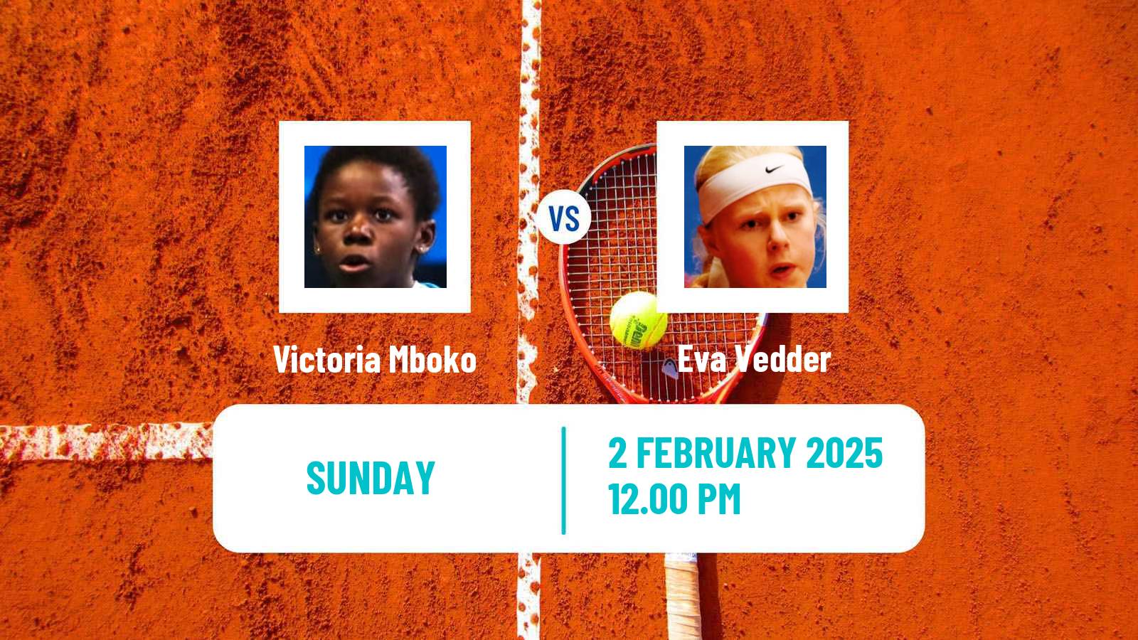 Tennis ITF W75 Rome Ga Women Victoria Mboko - Eva Vedder