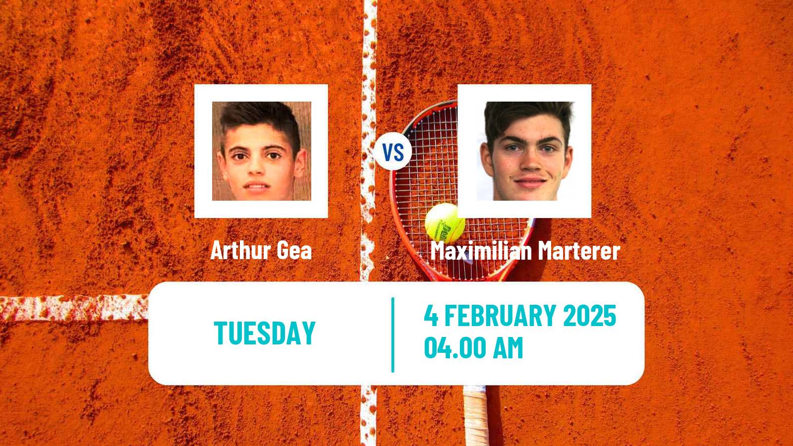 Tennis Lille Challenger Men Arthur Gea - Maximilian Marterer