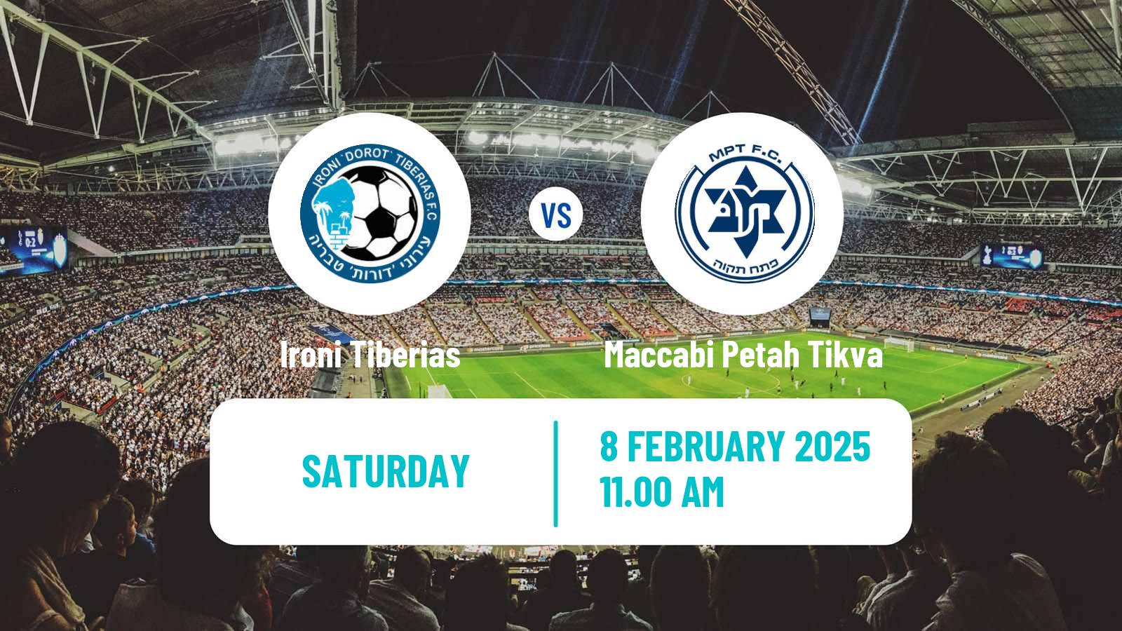 Soccer Israeli Ligat haAl Ironi Tiberias - Maccabi Petah Tikva