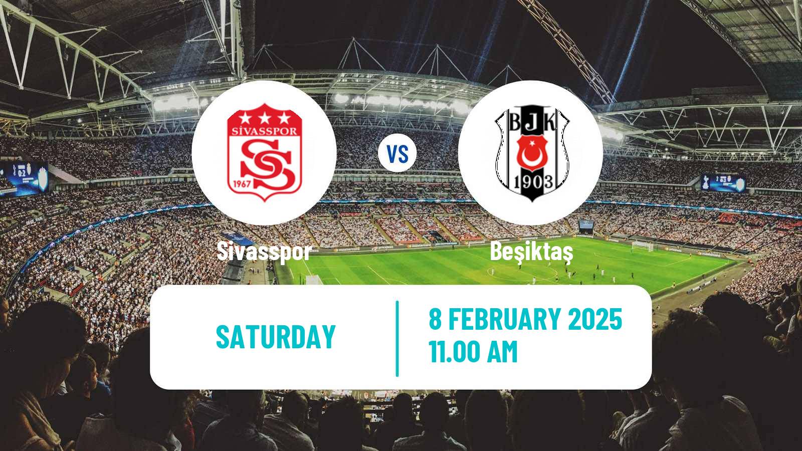 Soccer Turkish Super League Sivasspor - Beşiktaş