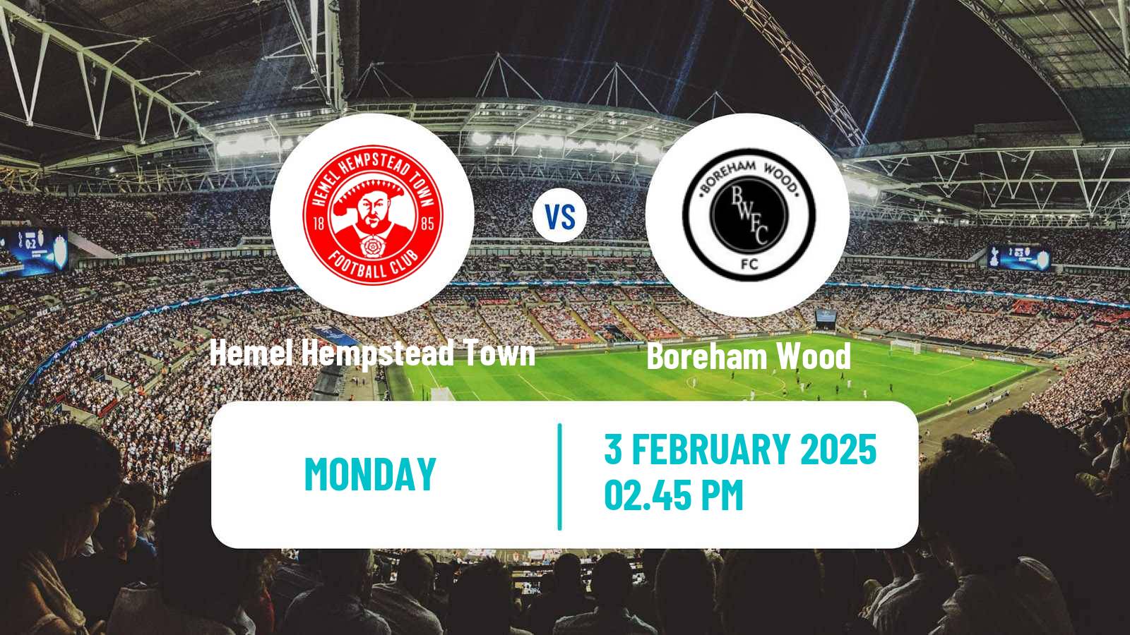 Soccer English National League South Hemel Hempstead Town - Boreham Wood