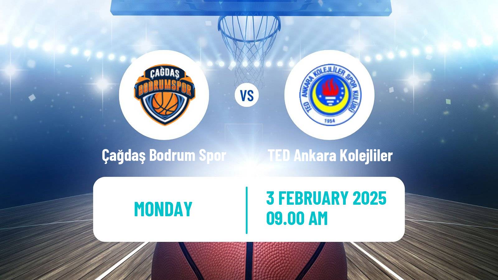 Basketball Turkish TBL Çağdaş Bodrum Spor - TED Ankara Kolejliler