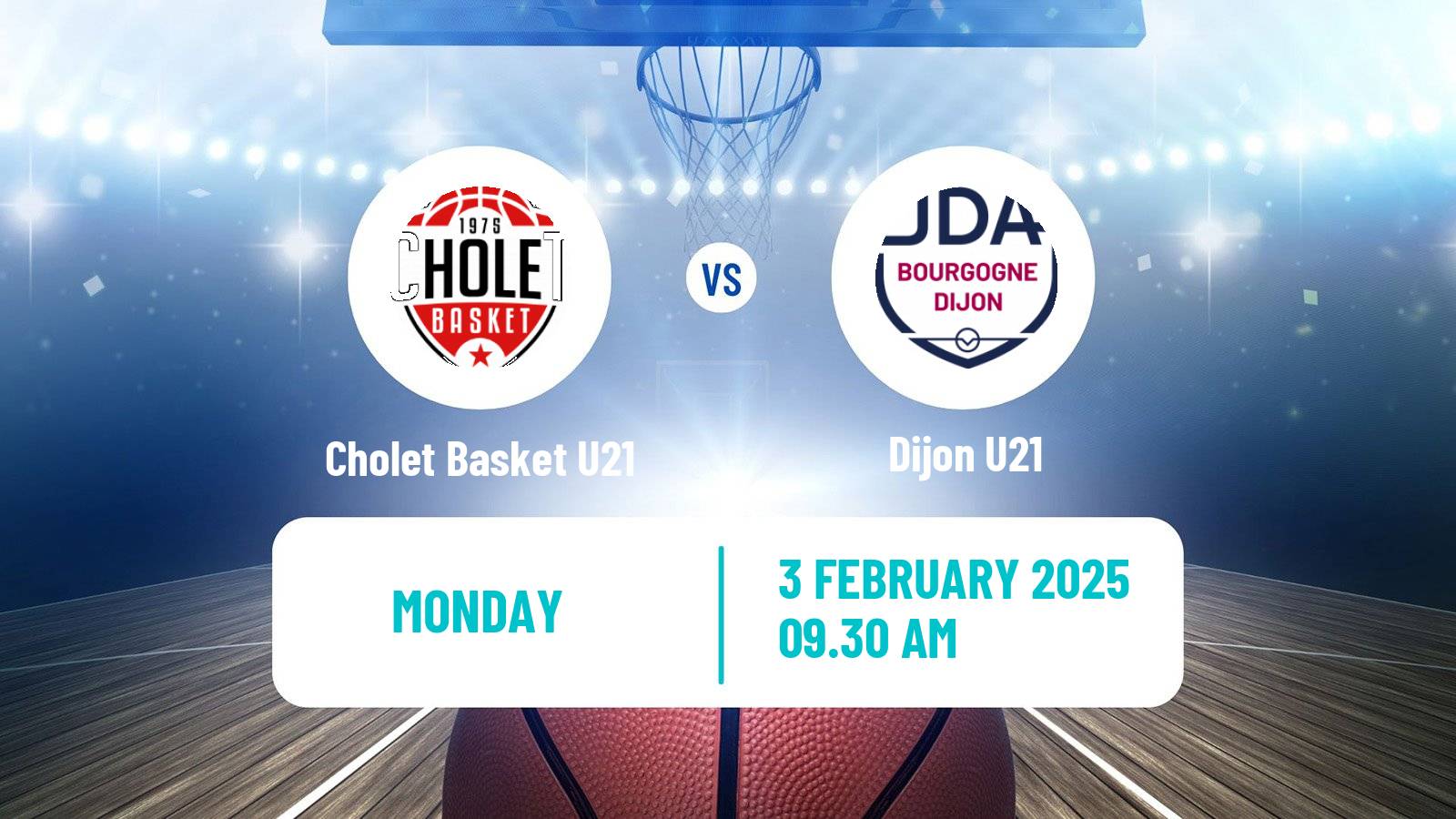 Basketball French Espoirs U21 Basketball Cholet Basket U21 - Dijon U21