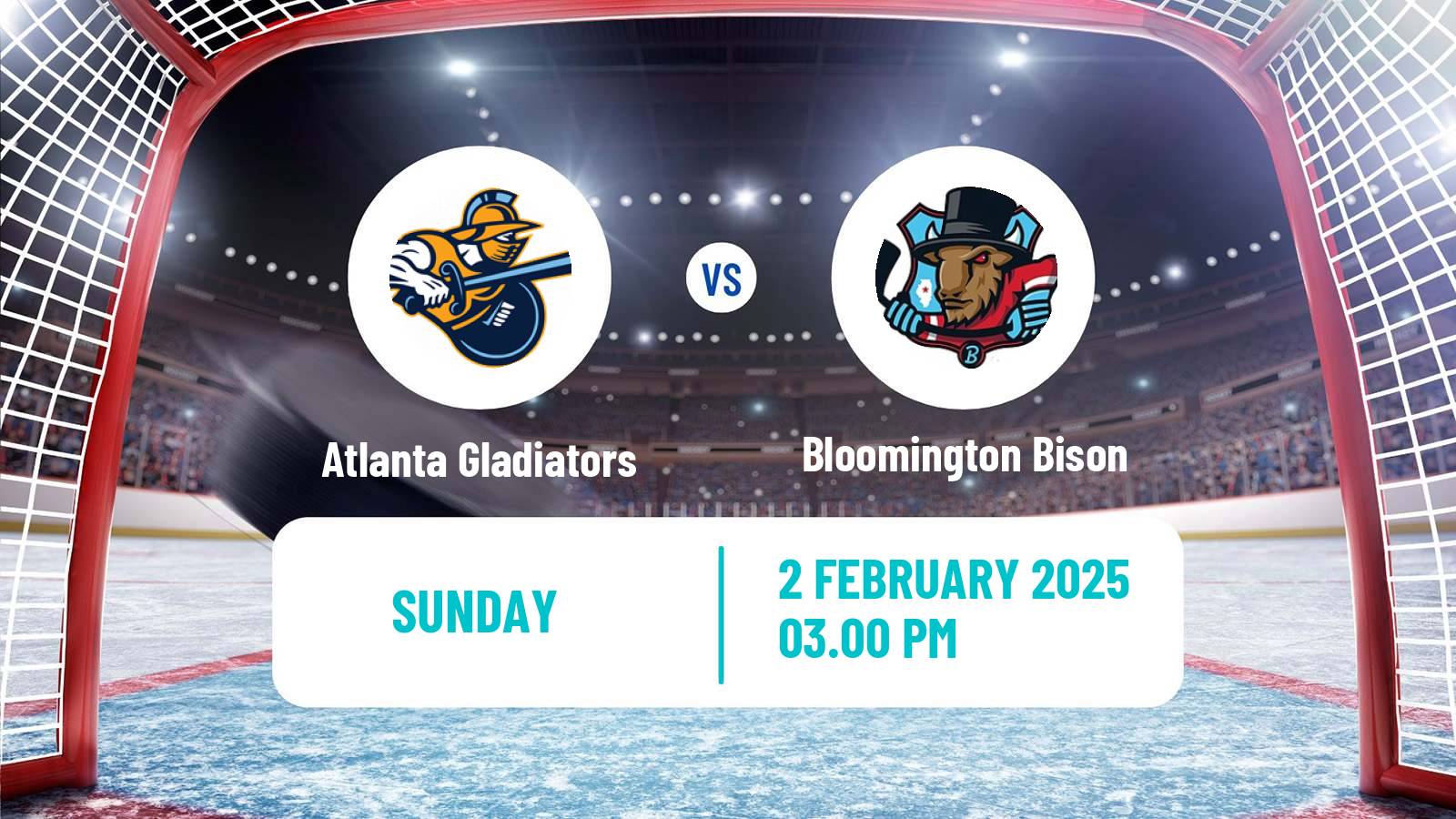 Hockey ECHL Atlanta Gladiators - Bloomington Bison