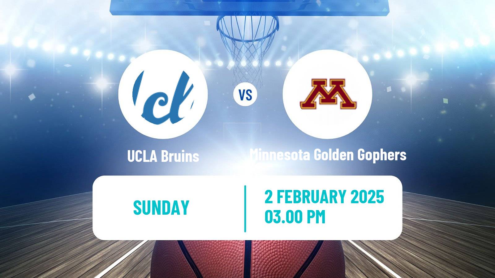 Basketball NCAA College Basketball Women UCLA Bruins - Minnesota Golden Gophers