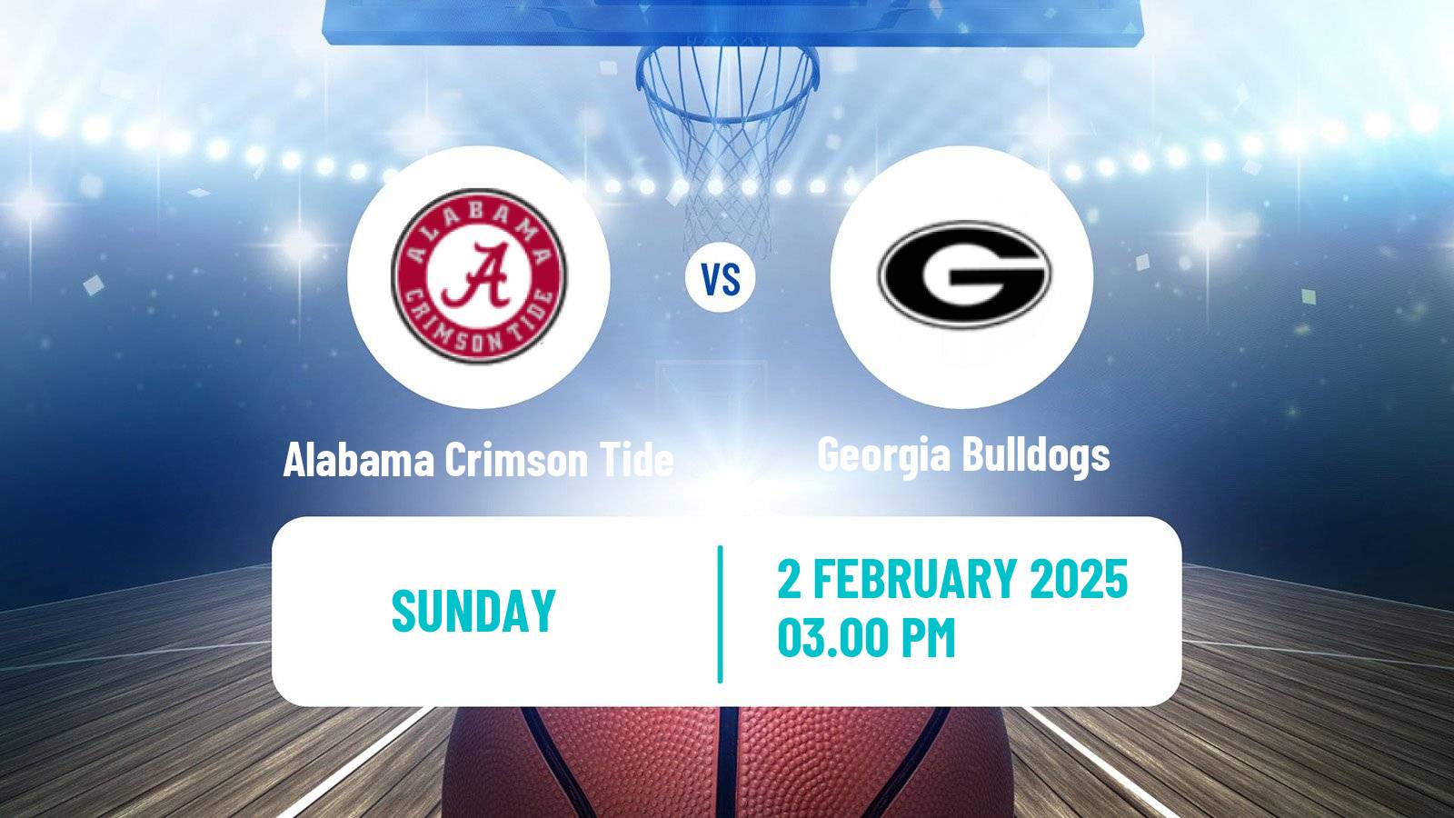 Basketball NCAA College Basketball Women Alabama Crimson Tide - Georgia Bulldogs