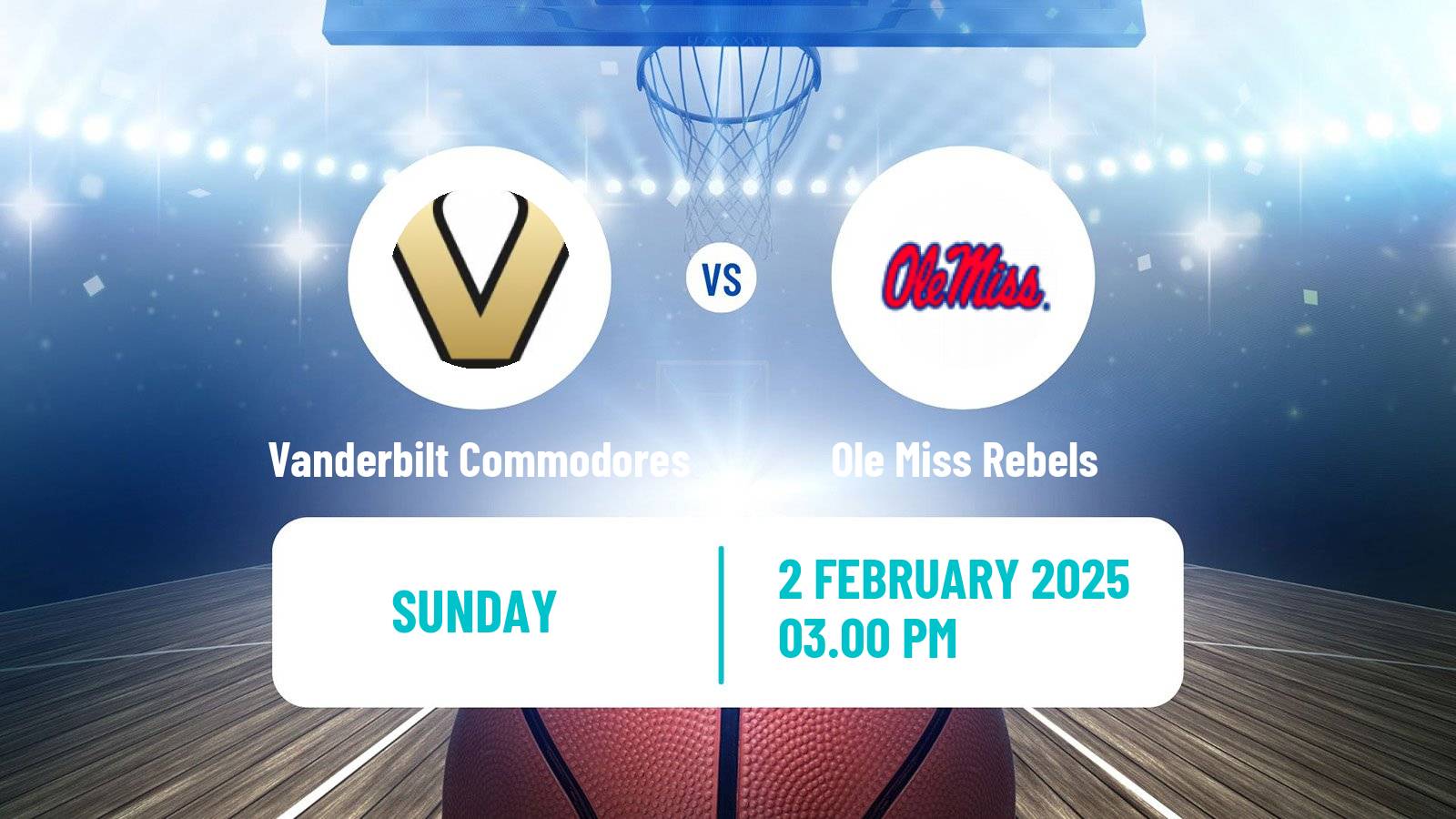 Basketball NCAA College Basketball Women Vanderbilt Commodores - Ole Miss Rebels