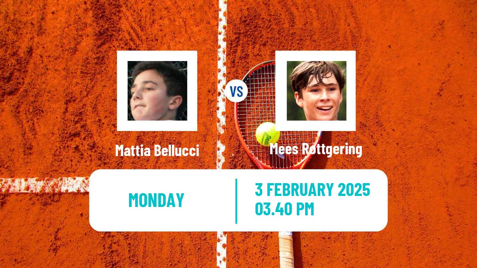 Tennis ATP Rotterdam Mattia Bellucci - Mees Rottgering