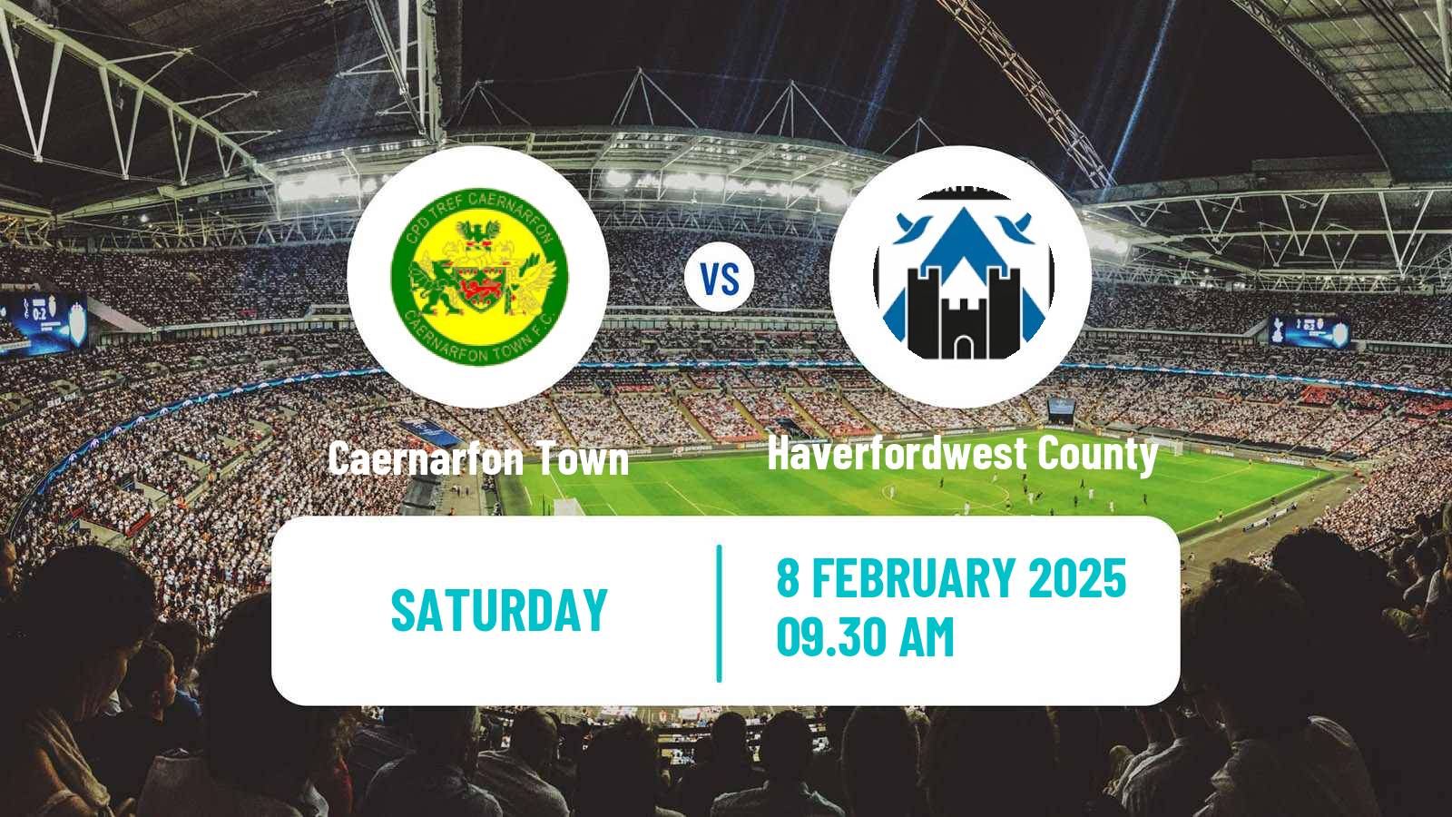 Soccer Welsh Cymru Premier Caernarfon Town - Haverfordwest County