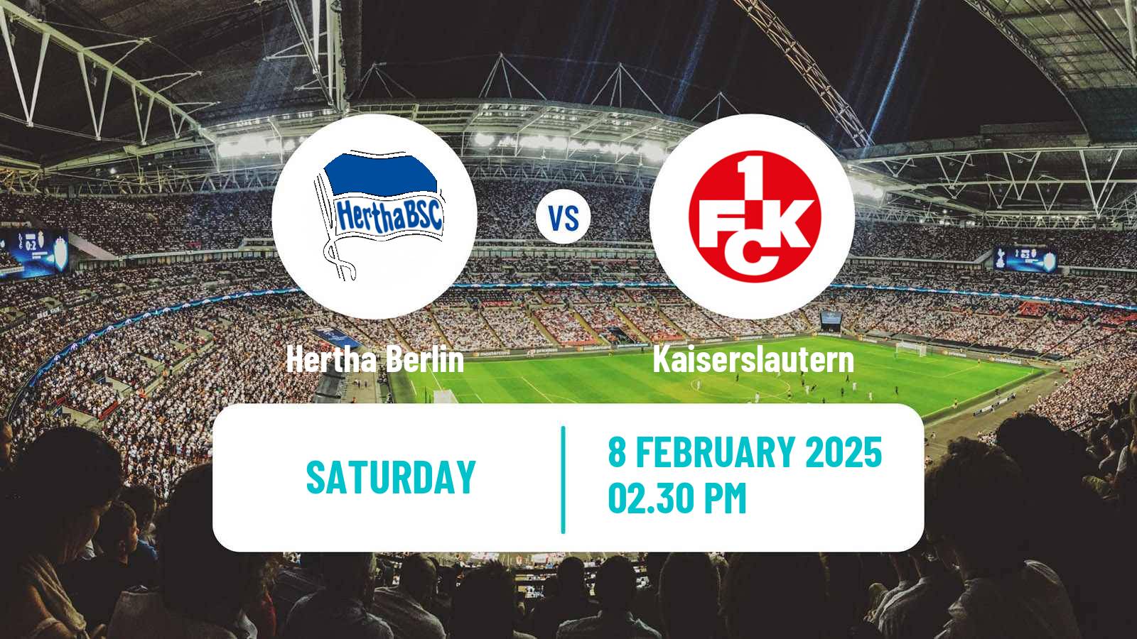 Soccer German 2 Bundesliga Hertha Berlin - Kaiserslautern