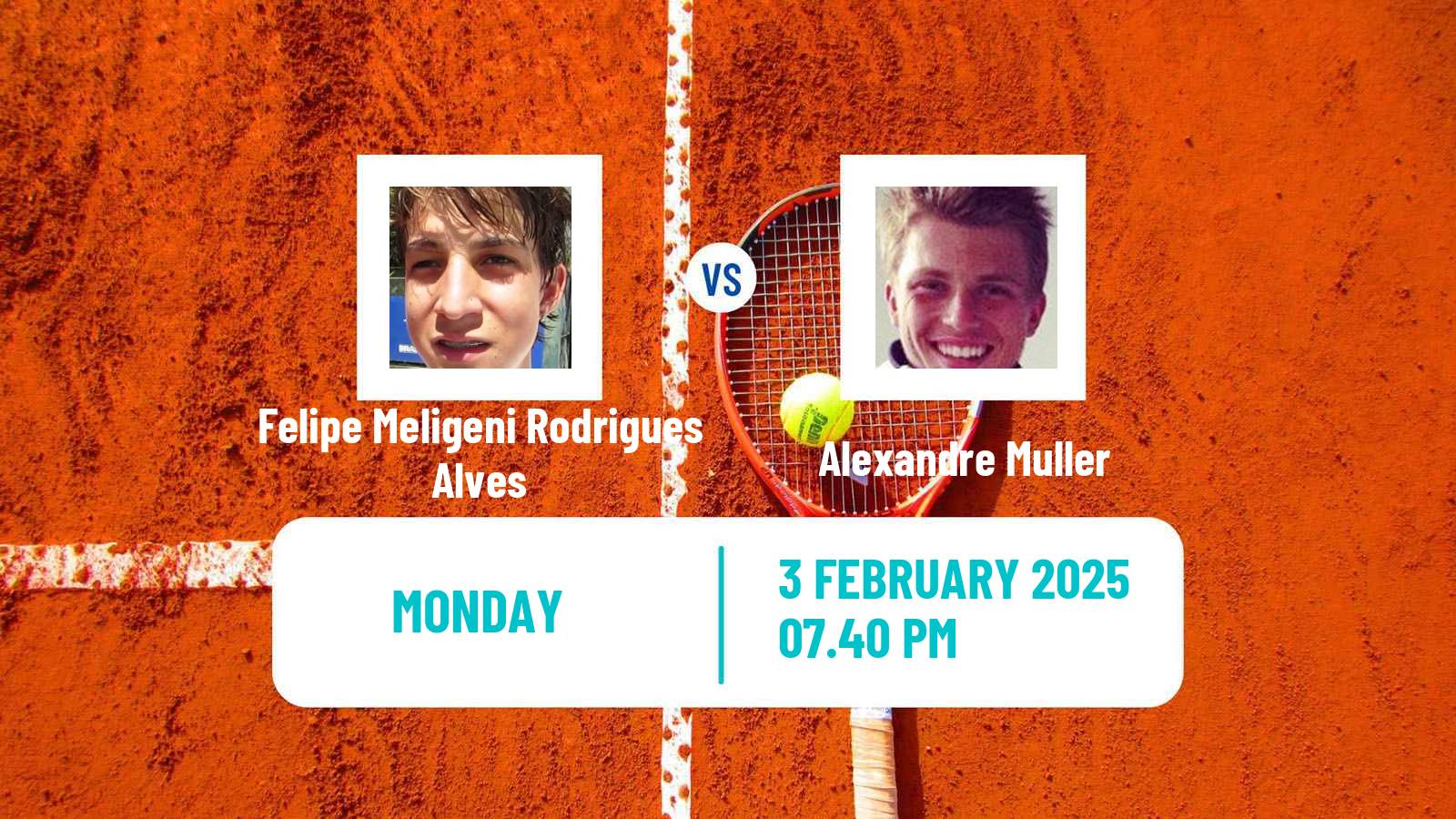 Tennis Rosario Challenger Men Felipe Meligeni Rodrigues Alves - Alexandre Muller