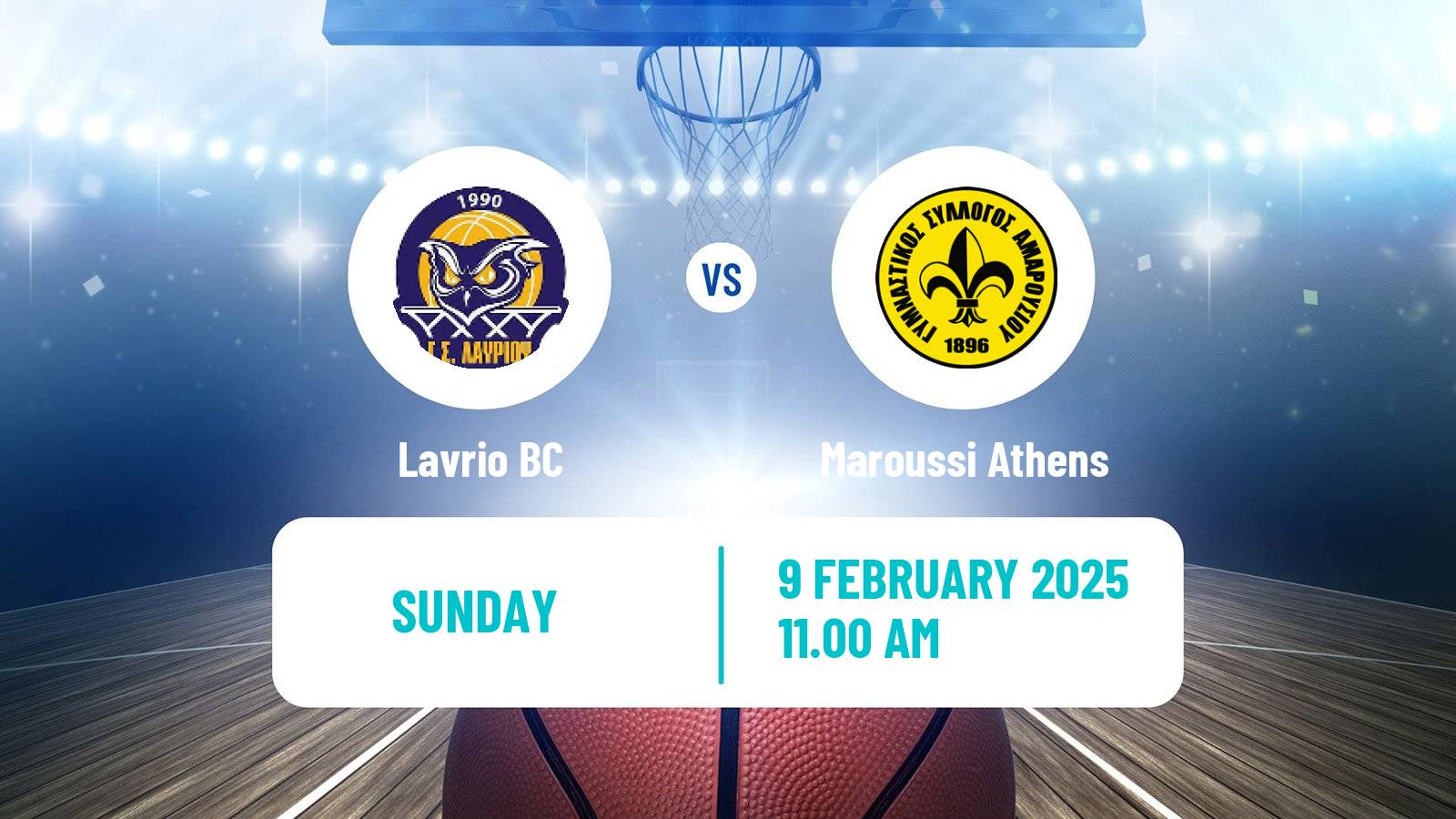 Basketball Greek Basket League A1 Lavrio - Maroussi Athens