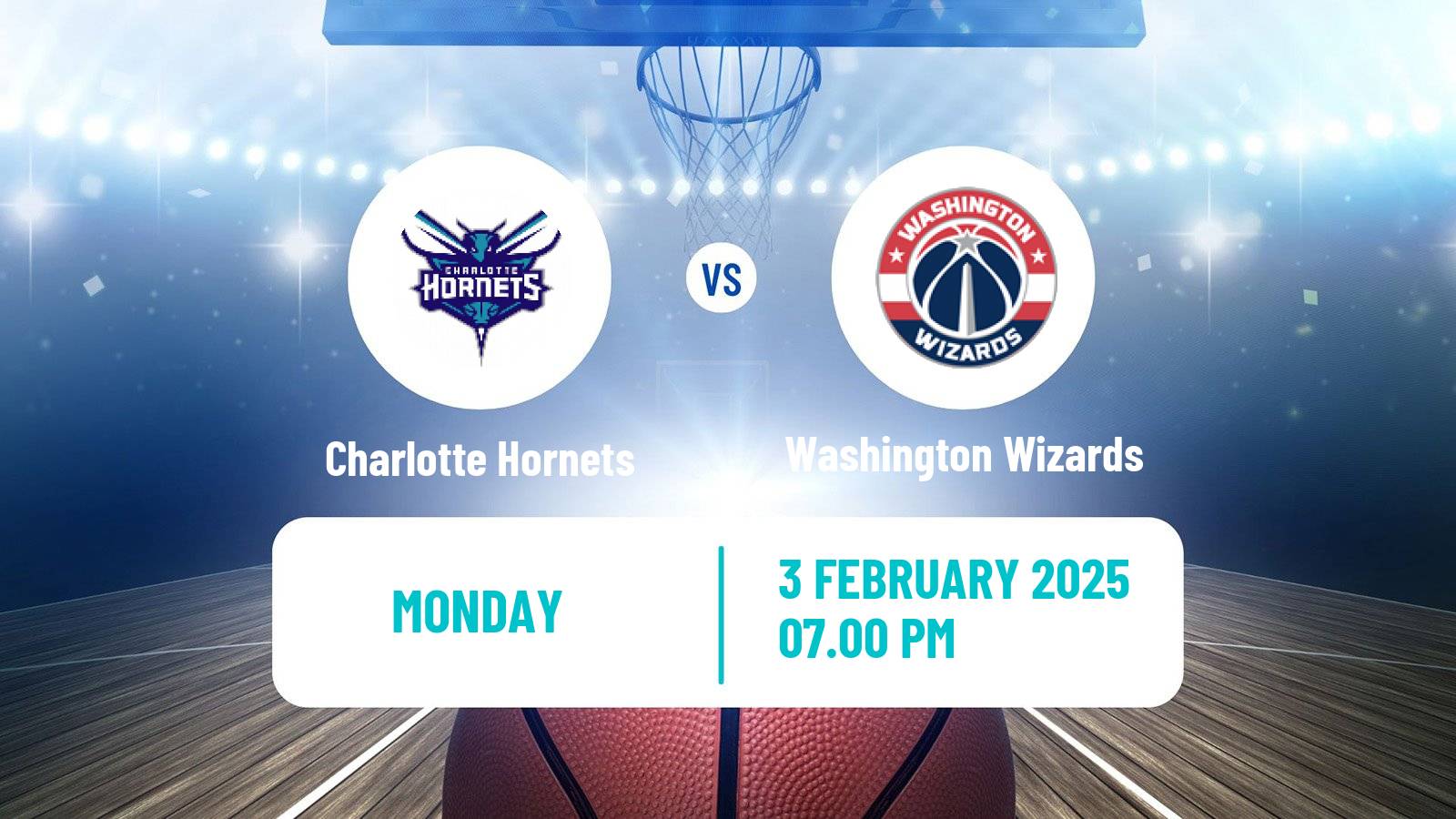 Basketball NBA Charlotte Hornets - Washington Wizards