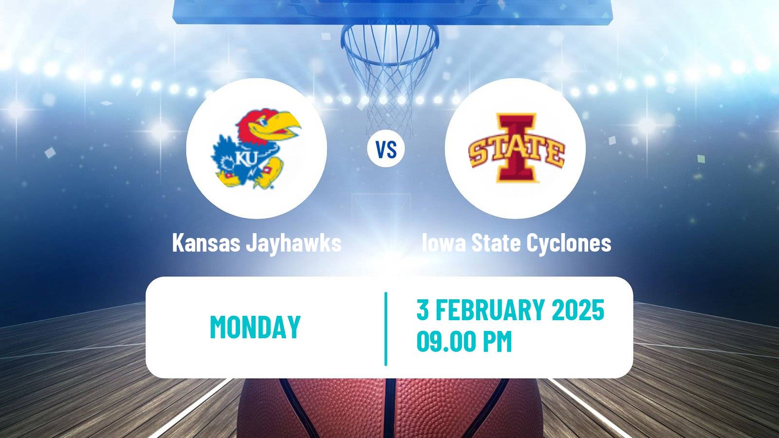 Basketball NCAA College Basketball Kansas Jayhawks - Iowa State Cyclones