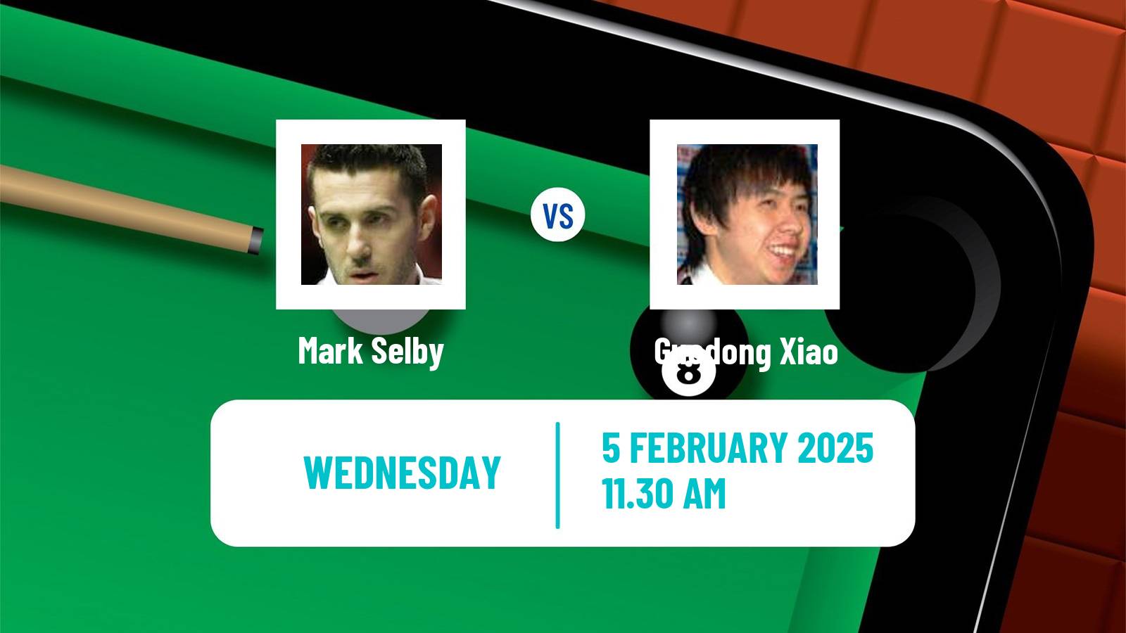 Snooker Championship League Mark Selby - Guodong Xiao