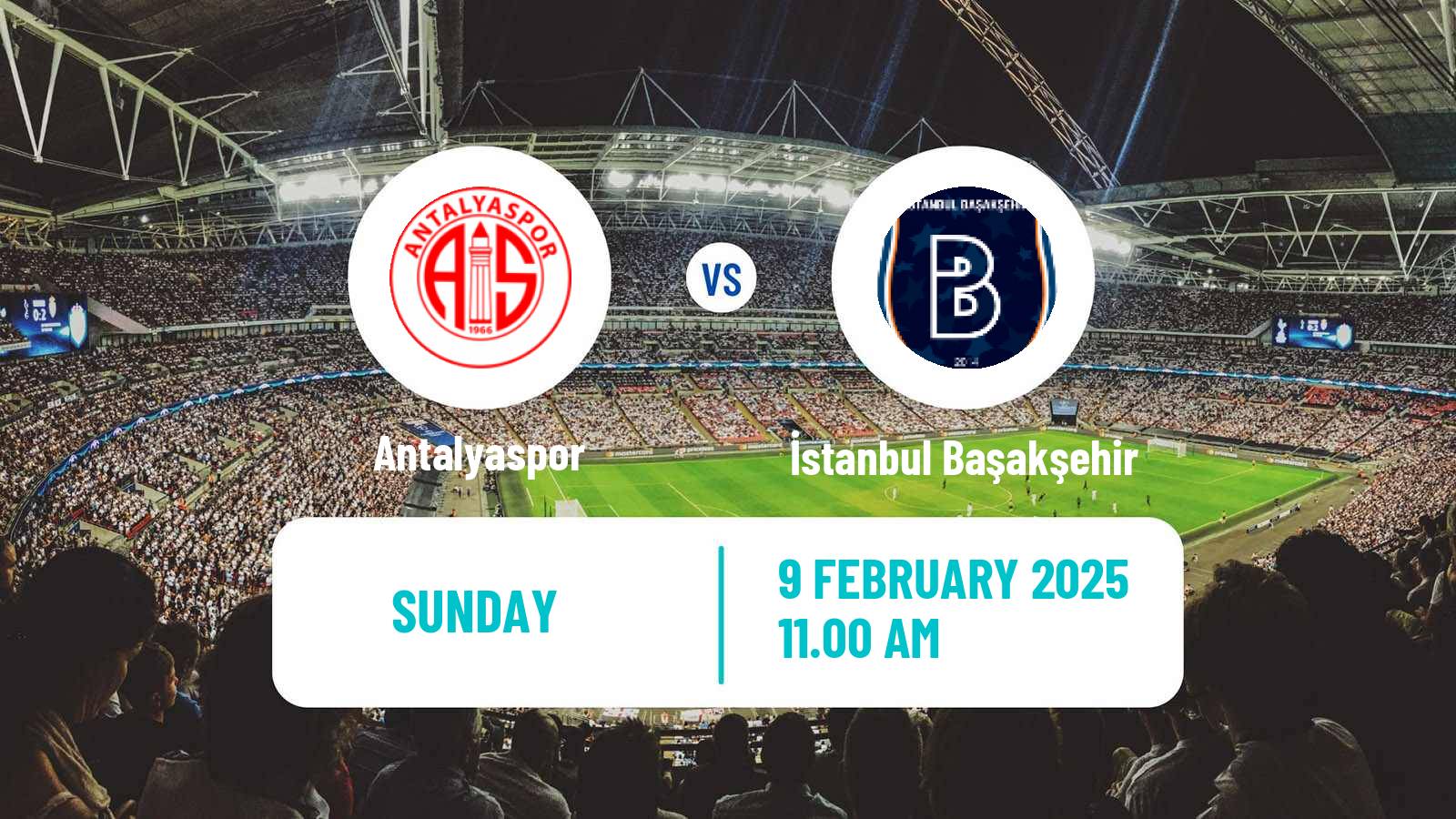 Soccer Turkish Super League Antalyaspor - İstanbul Başakşehir