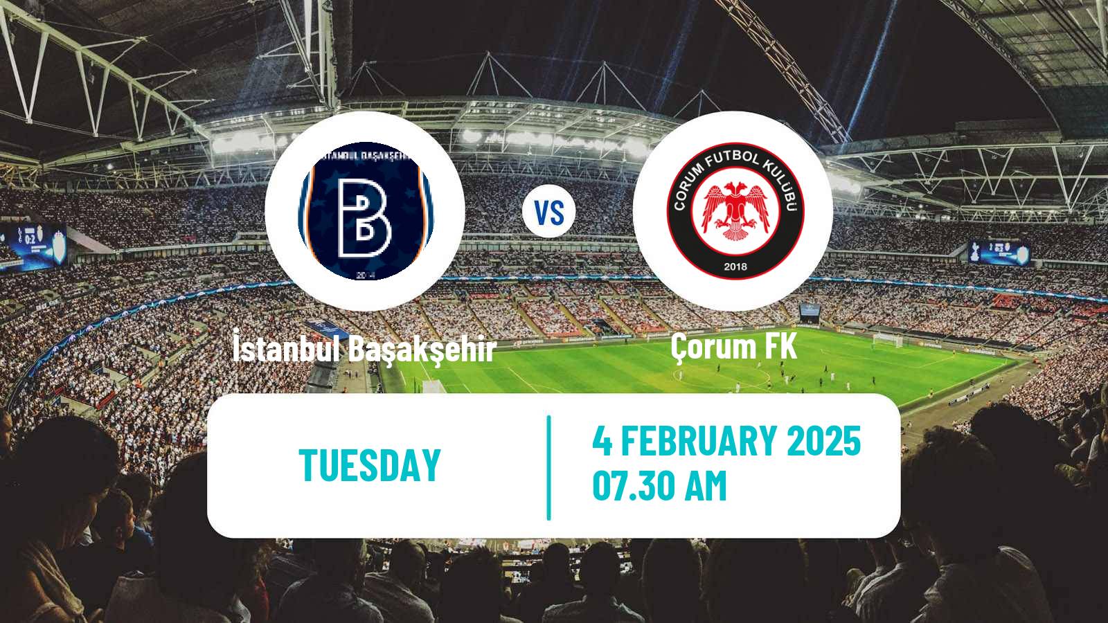 Soccer Turkish Cup İstanbul Başakşehir - Çorum