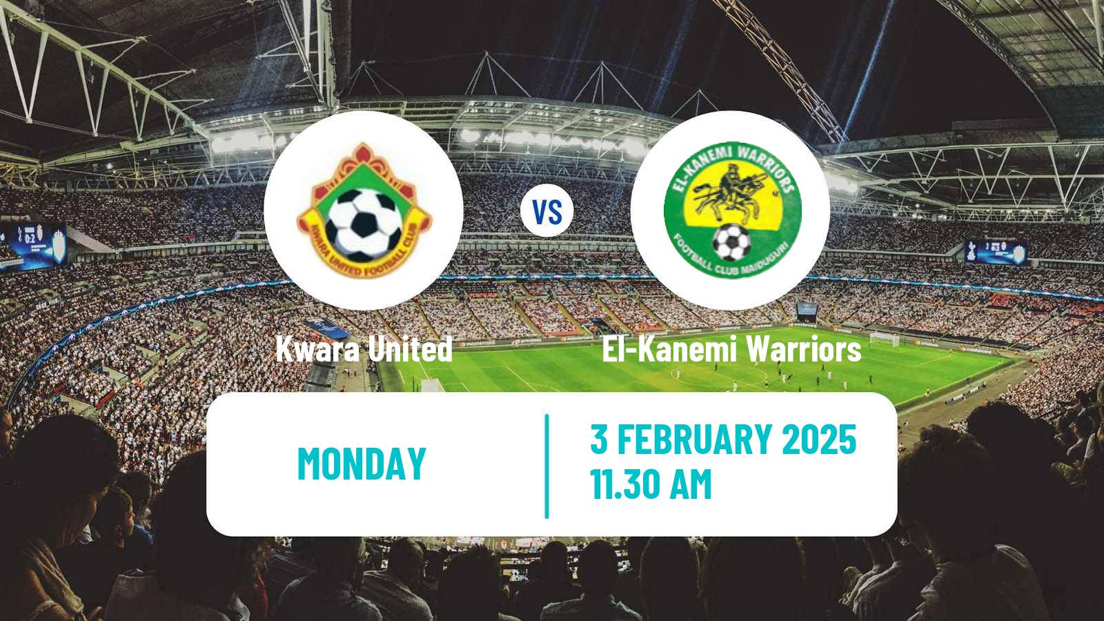 Soccer Nigerian Premier League Kwara United - El-Kanemi Warriors