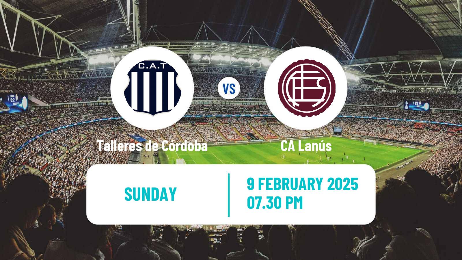 Soccer Argentinian Liga Profesional Talleres de Córdoba - Lanús