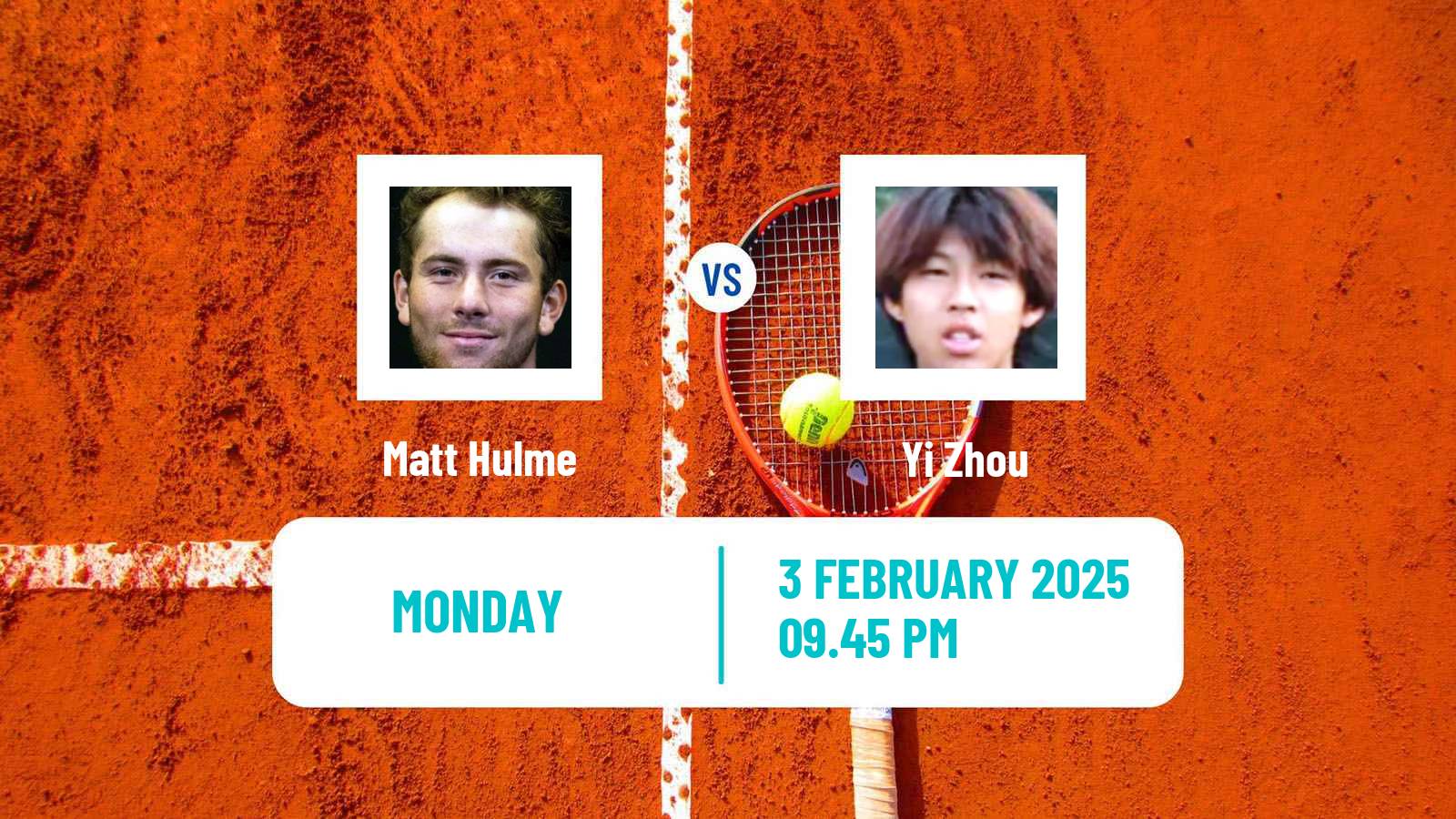 Tennis Brisbane 2 Challenger Men Matt Hulme - Yi Zhou