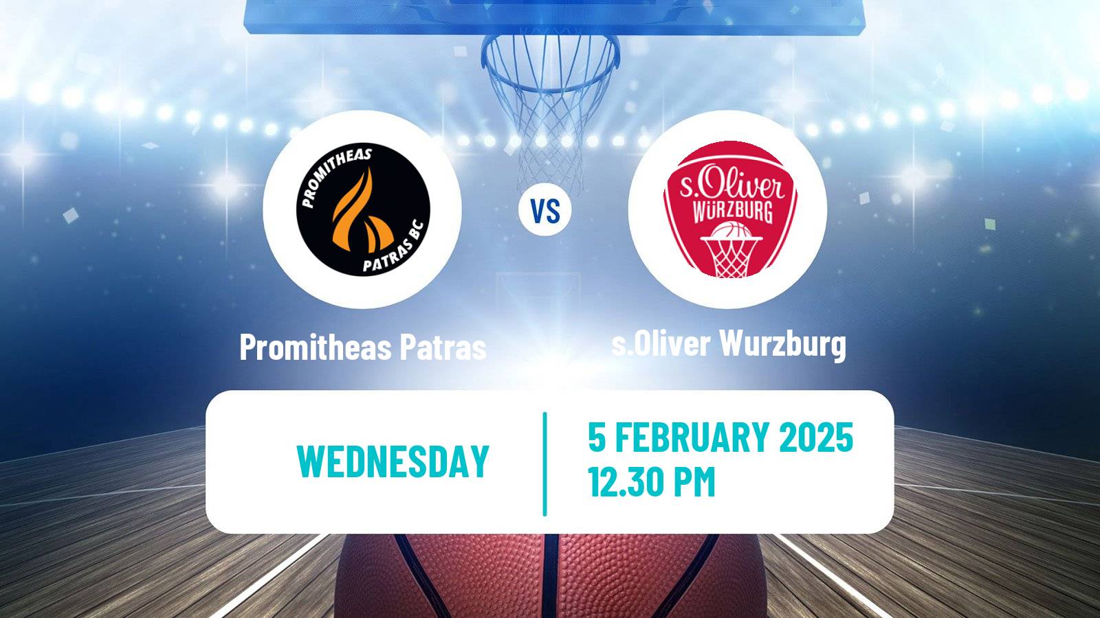 Basketball Champions League Basketball Promitheas Patras - s.Oliver Wurzburg