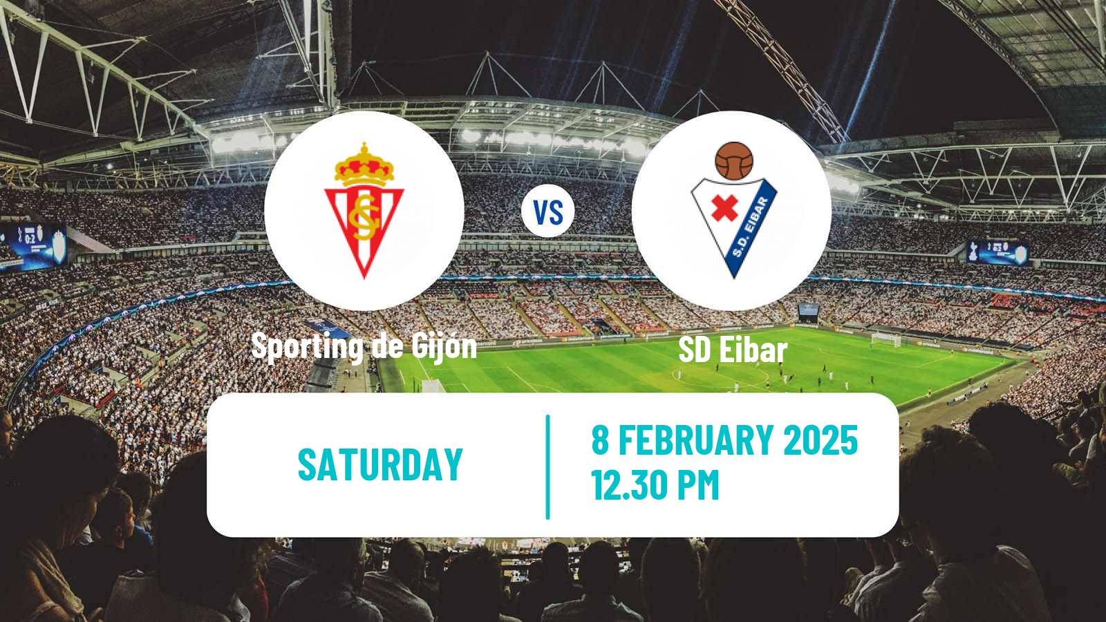 Soccer Spanish LaLiga2 Sporting de Gijón - Eibar