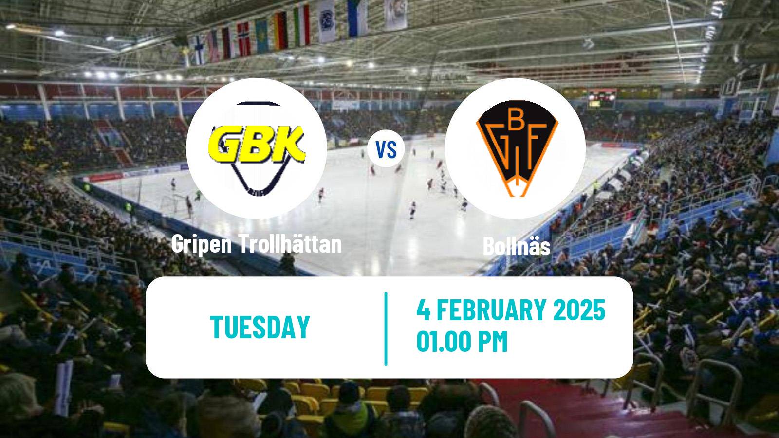 Bandy Swedish Elitserien Bandy Gripen Trollhättan - Bollnäs