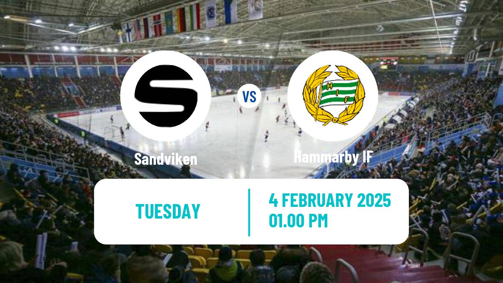 Bandy Swedish Elitserien Bandy Sandviken - Hammarby IF