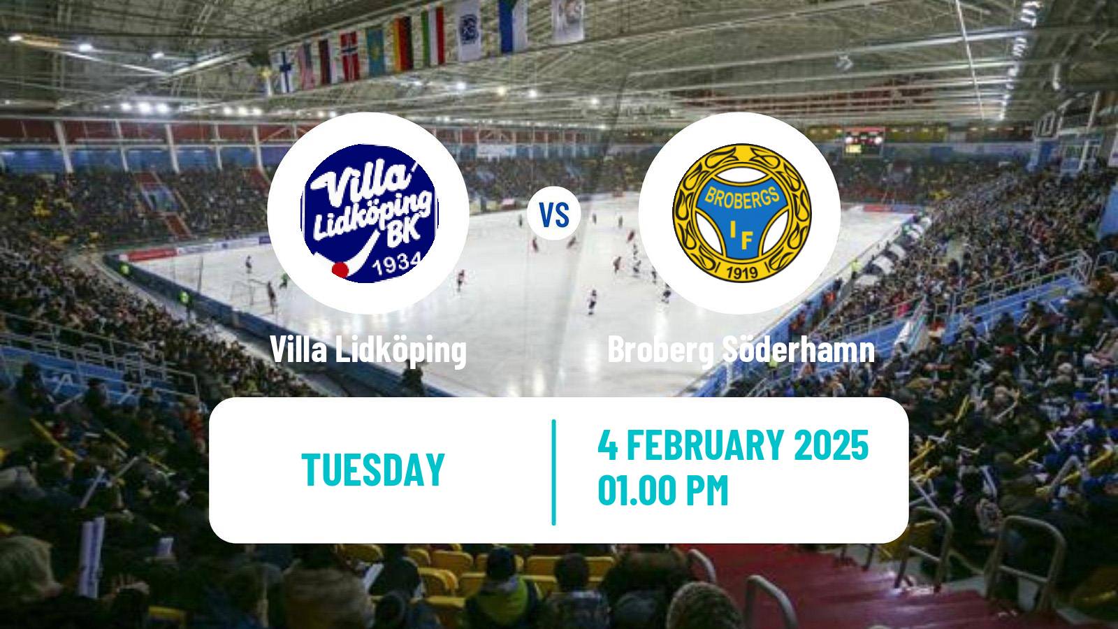 Bandy Swedish Elitserien Bandy Villa Lidköping - Broberg Söderhamn