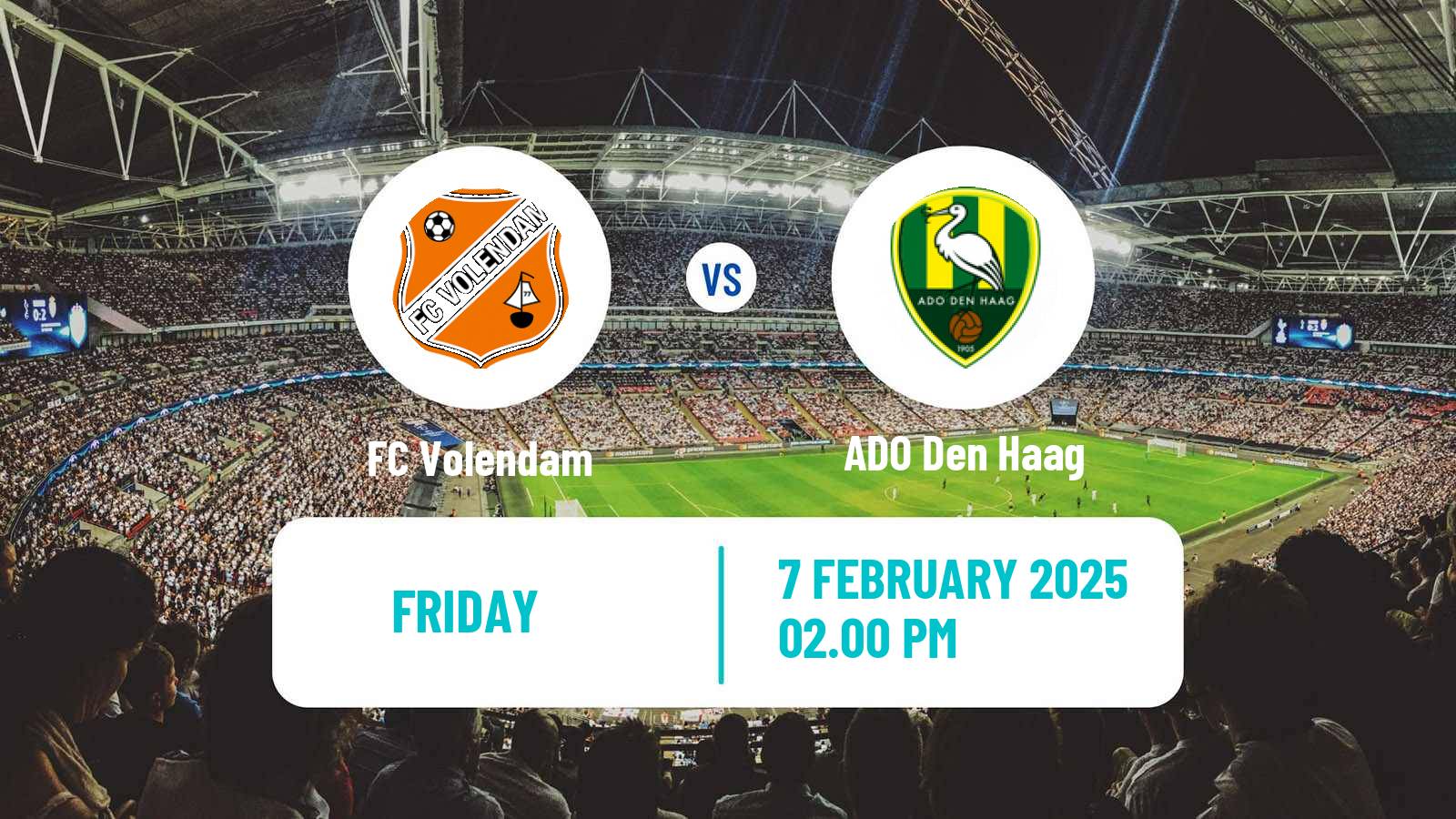 Soccer Dutch Eerste Divisie Volendam - ADO Den Haag