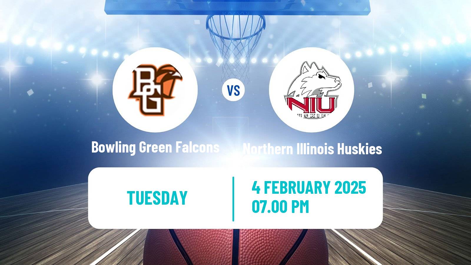 Basketball NCAA College Basketball Bowling Green Falcons - Northern Illinois Huskies