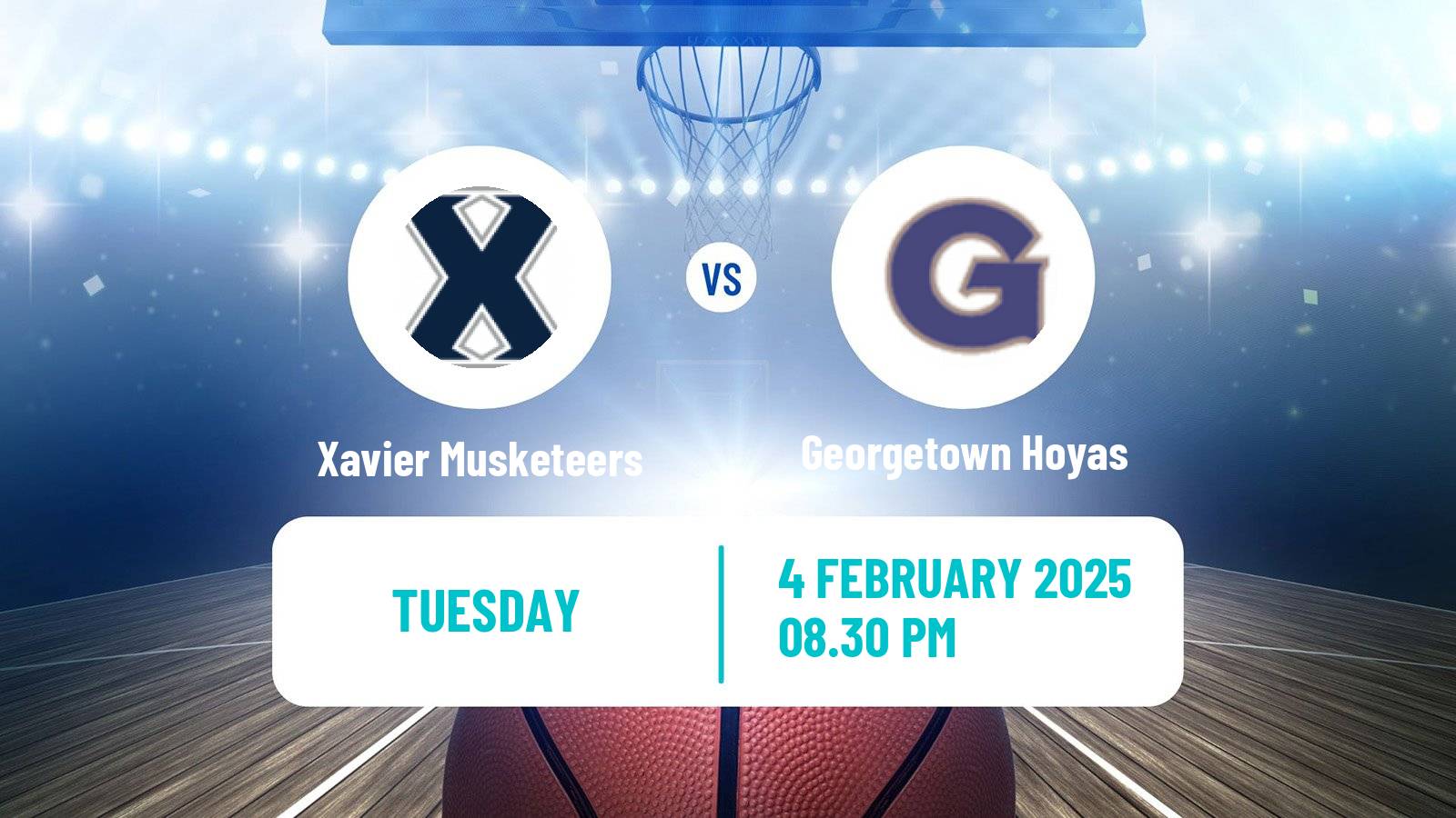 Basketball NCAA College Basketball Xavier Musketeers - Georgetown Hoyas