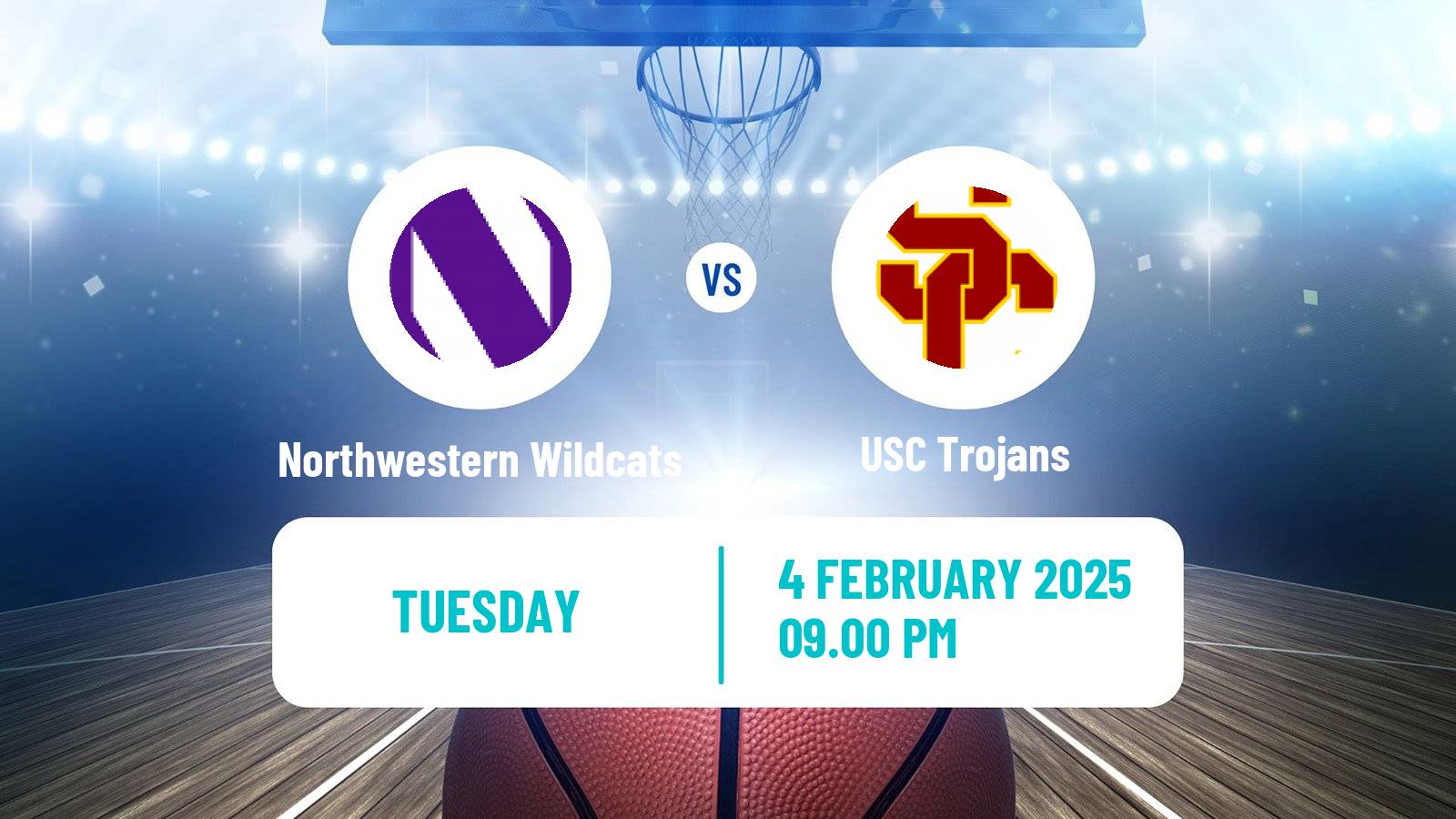 Basketball NCAA College Basketball Northwestern Wildcats - USC Trojans