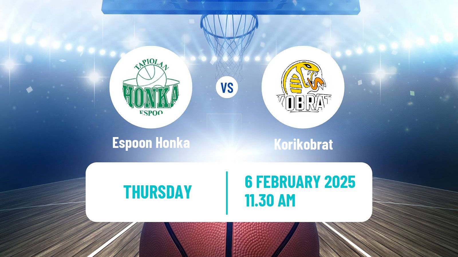 Basketball Finnish Korisliiga Espoon Honka - Korikobrat