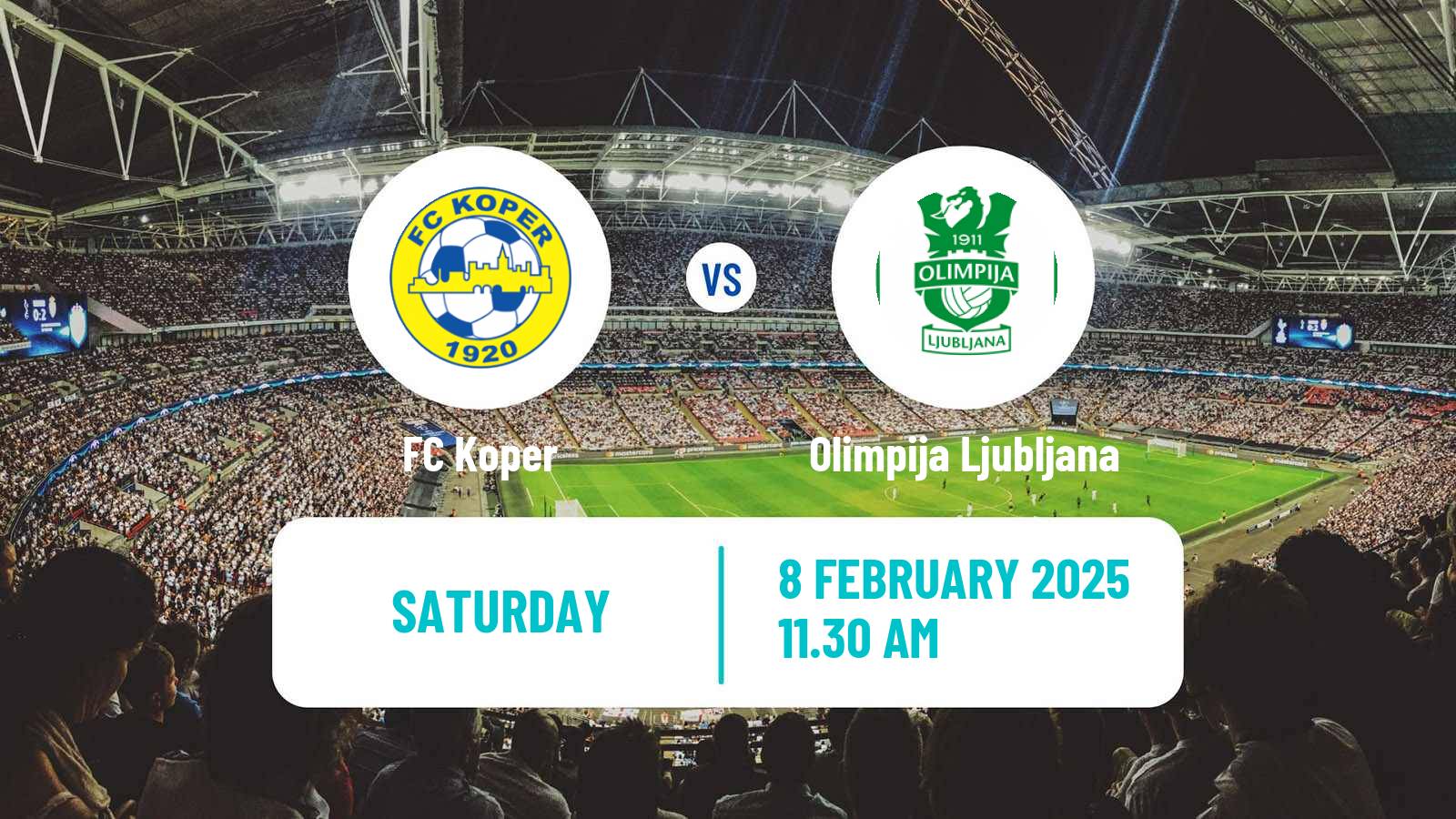 Soccer Slovenian PrvaLiga Koper - Olimpija Ljubljana